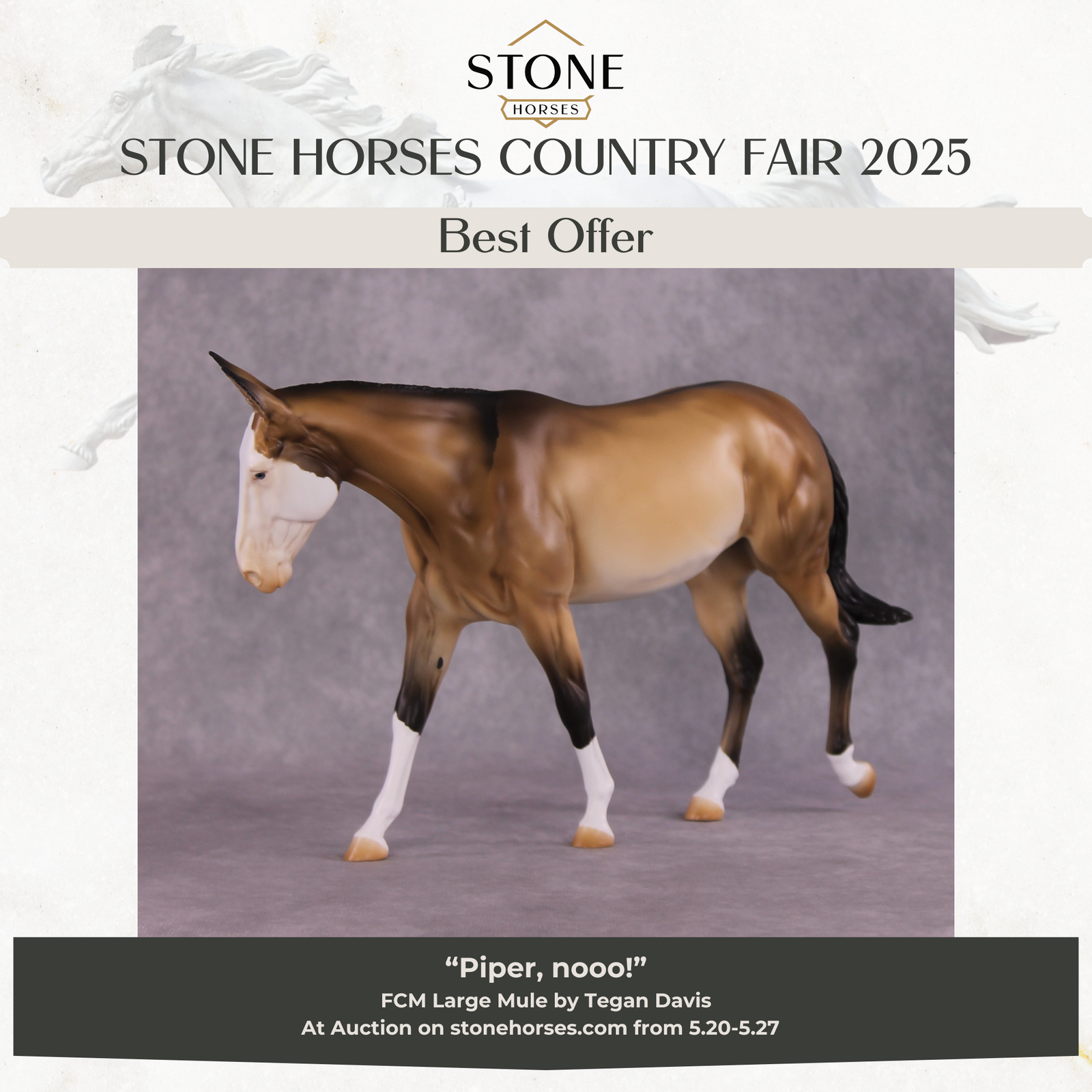 "Piper, nooo!" OOAK FCM Large Mule By Tegan Davis SHCF25 Best Offer 5/27/25