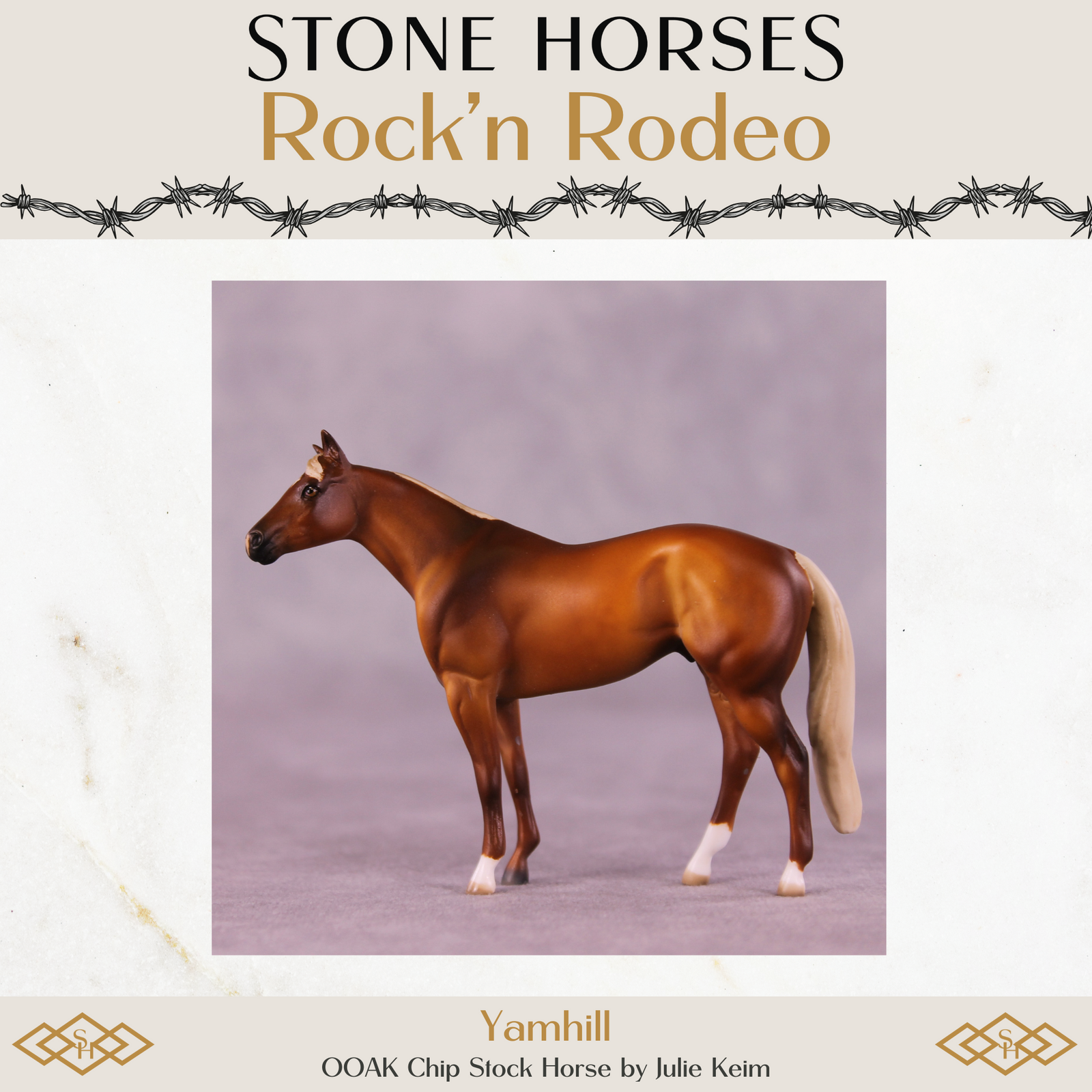 Yamhill OOAK Chip Stock Horse by Julie Keim Special Chip Drop