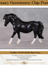 "Waffles" OOAK Custom Shaded Black Pony Chip By Kristen Cermele - Gemstone Series