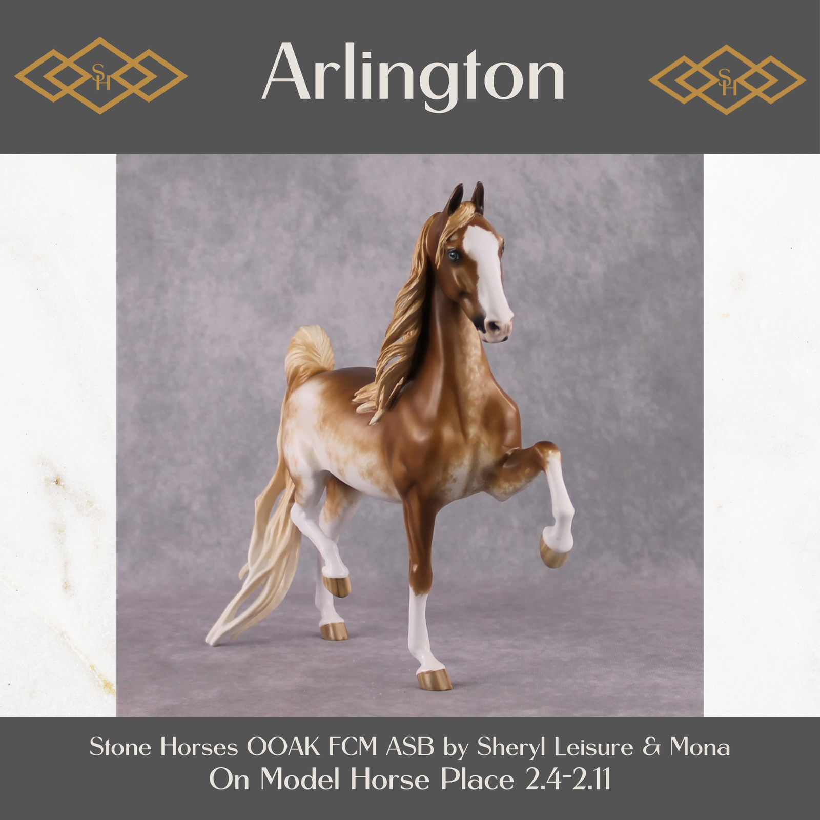 Stone Horses OOAK FCM "Arlington" - Sabino ASB by Sheryl Leisure & Mona 02/11/2025