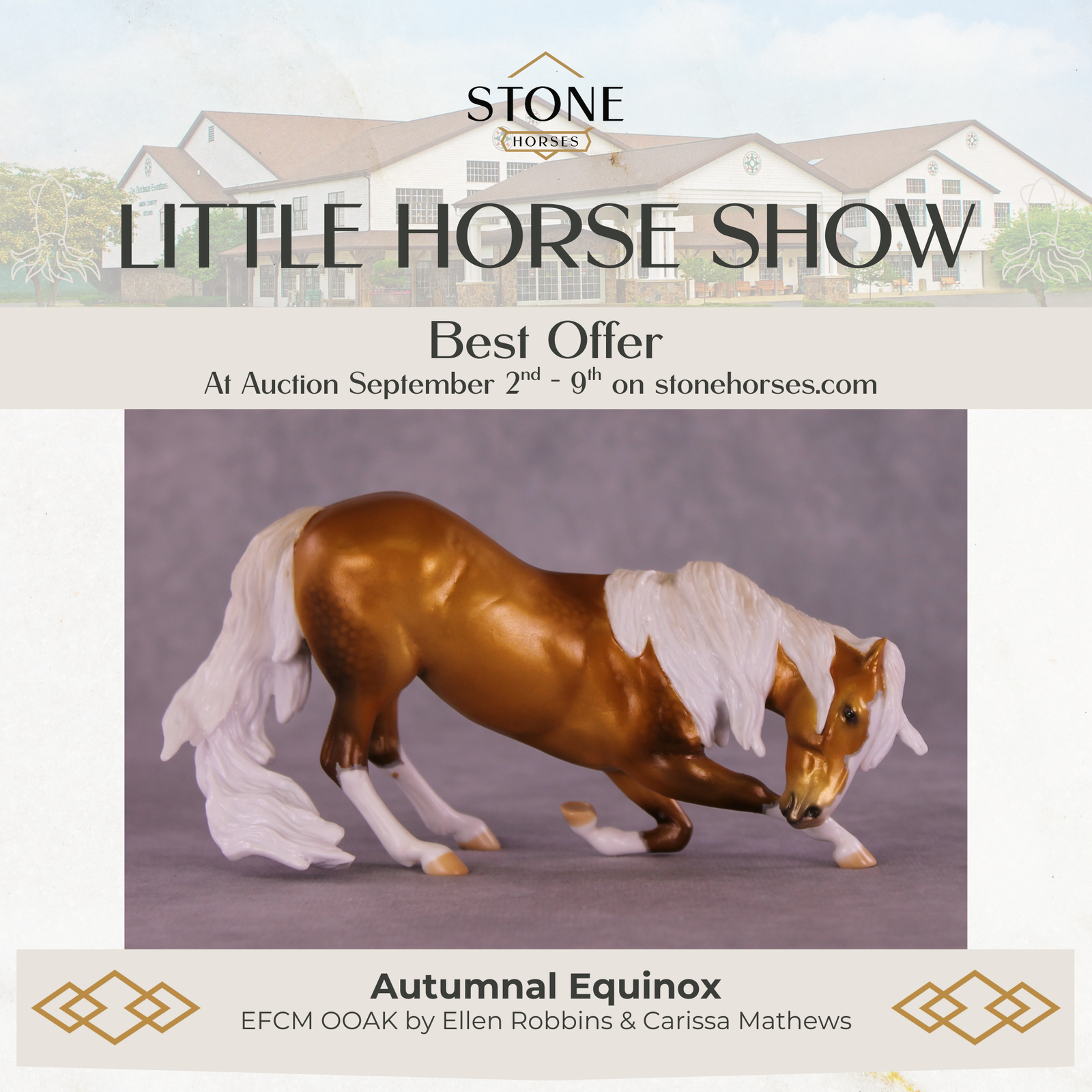 Autumnal Equinox OOAK EFCM Pebble Rearing Horse by Ellen Robbins Best Offers LHS25 09/09/2025