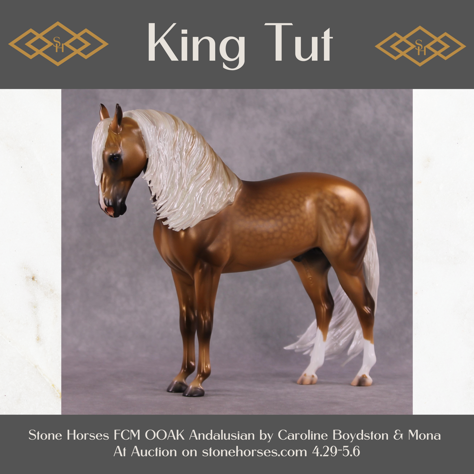 "King Tut" OOAK FCM Andalusian By Caroline Boydston Best Offer 5/6/2025