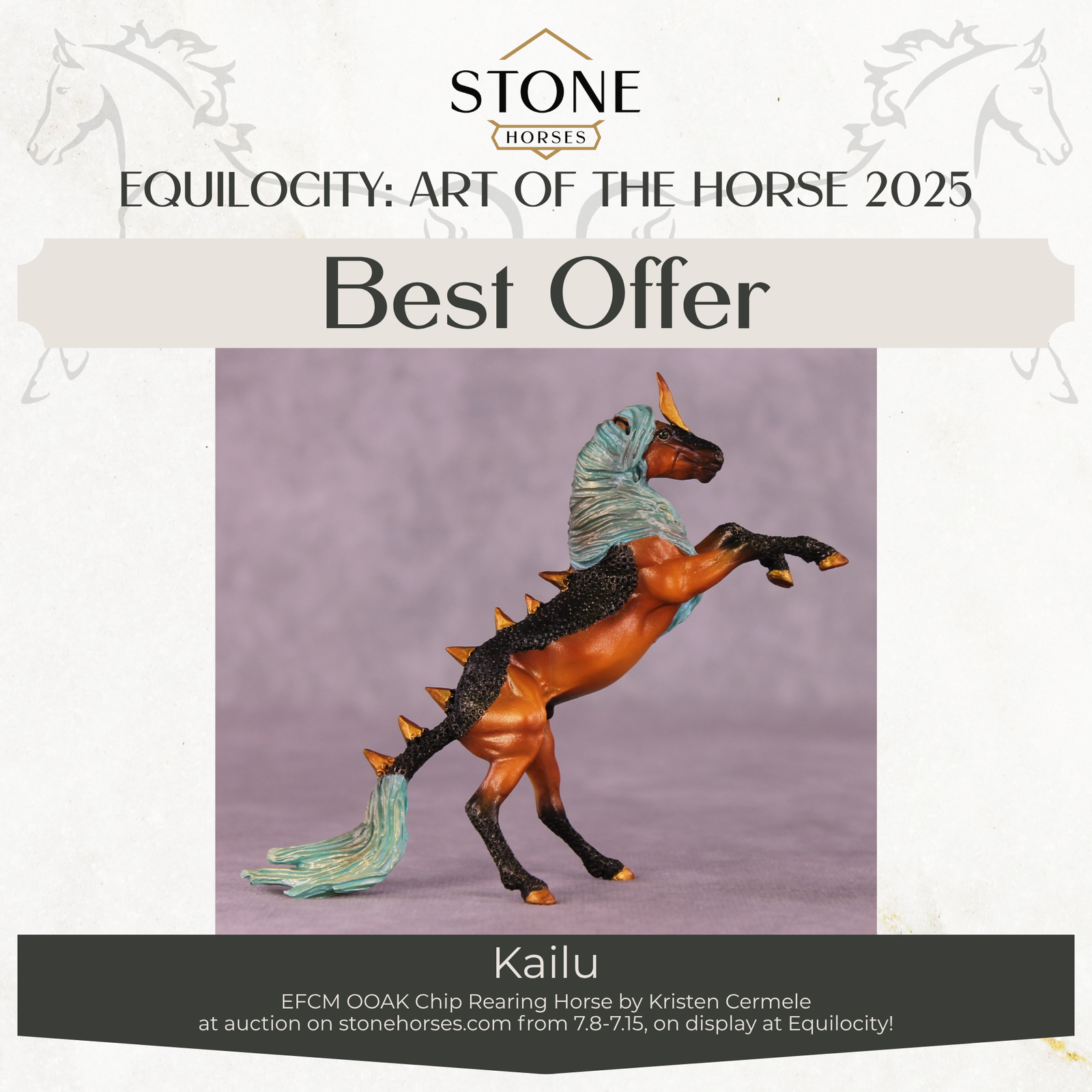 "Kailu" OOAK EFCM Rearing Chip by Kristen Cermele Best Offer EQ25 07/15/25