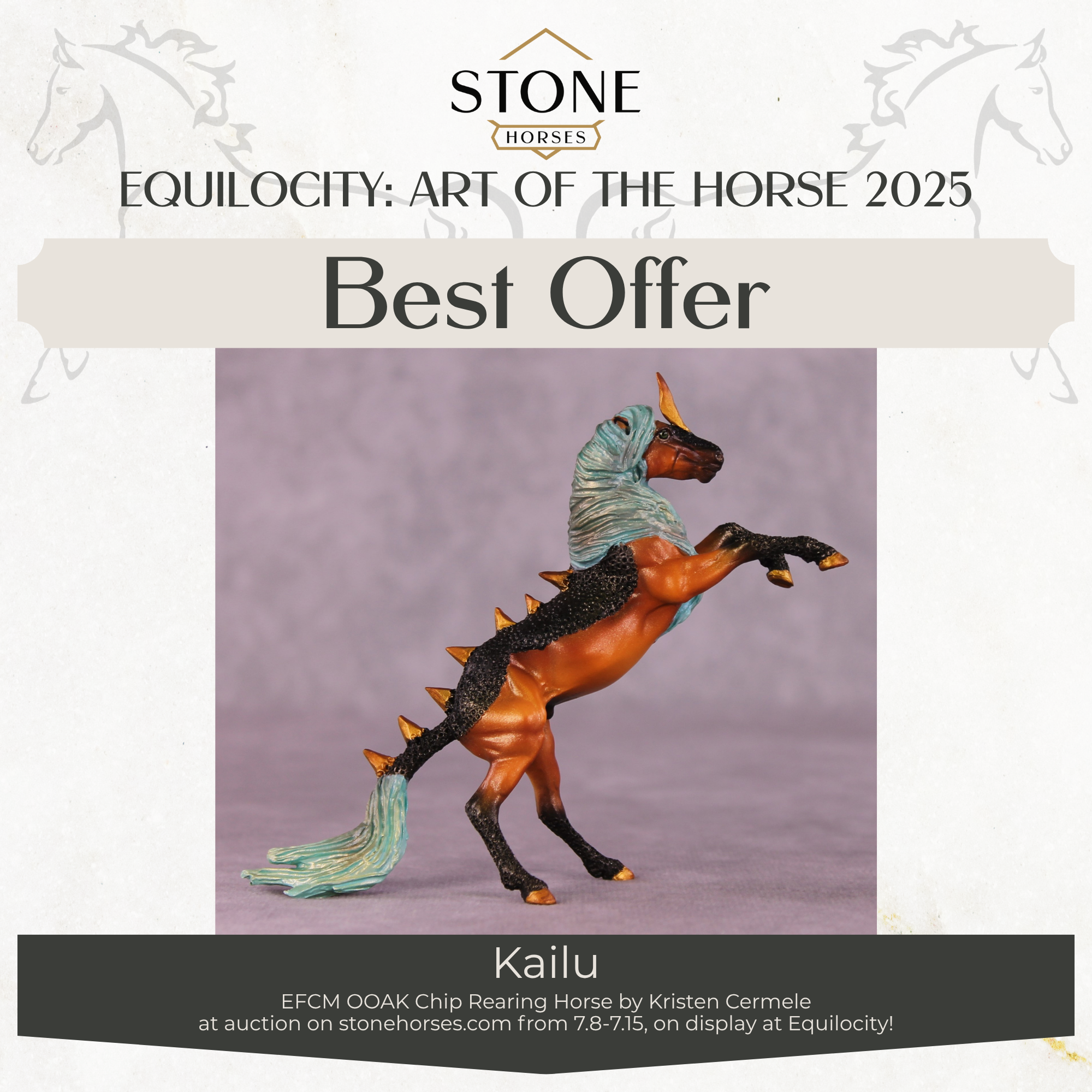 &quot;Kailu&quot; OOAK EFCM Rearing Chip by Kristen Cermele Best Offer EQ25 07/15/25