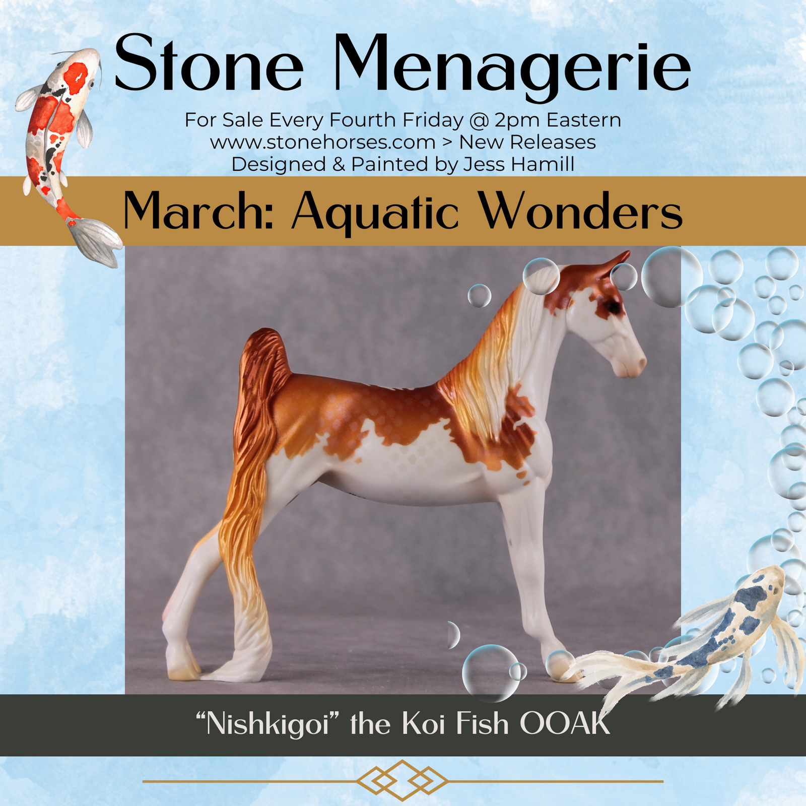 "Nishkigoi" OOAK Koi Inspired Saddlebred Pebble by Jess Hamill