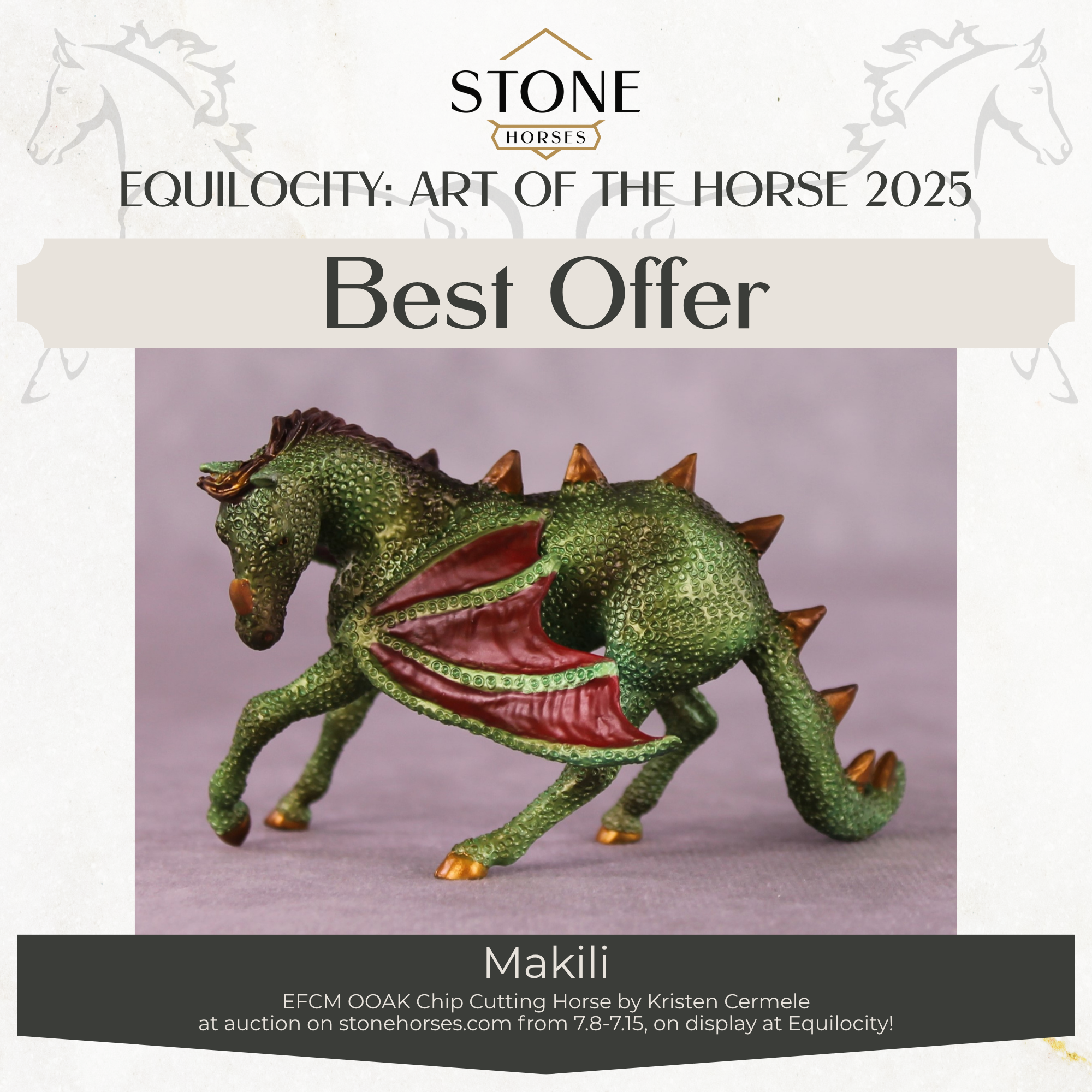 "Makili" OOAK EFCM Cutter Chip Dragon by Kristen Cermele Best Offer EQ25 07/15/25