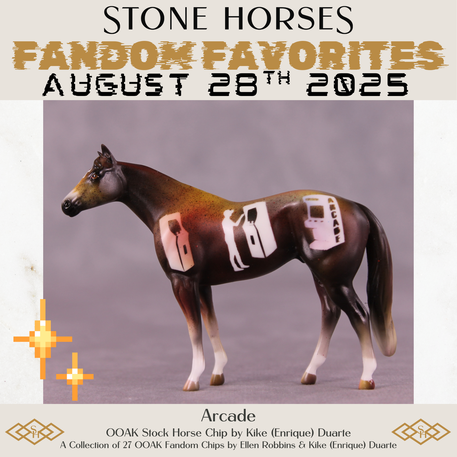 Arcade OOAK Chip Stock Horse by Kike (Enrique) Duarte SCD25