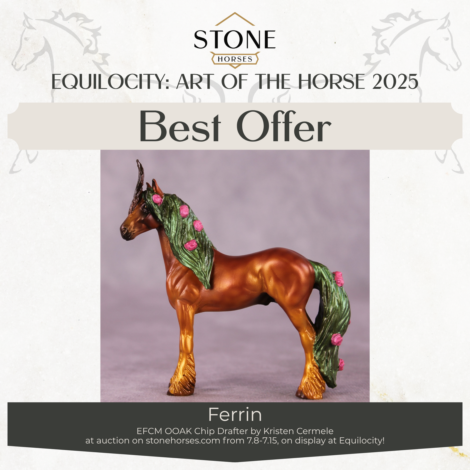 "Ferrin" OOAK EFCM Draft Chip Forest Unicorn by Kristen Cermele Best Offer EQ25 07/15/25