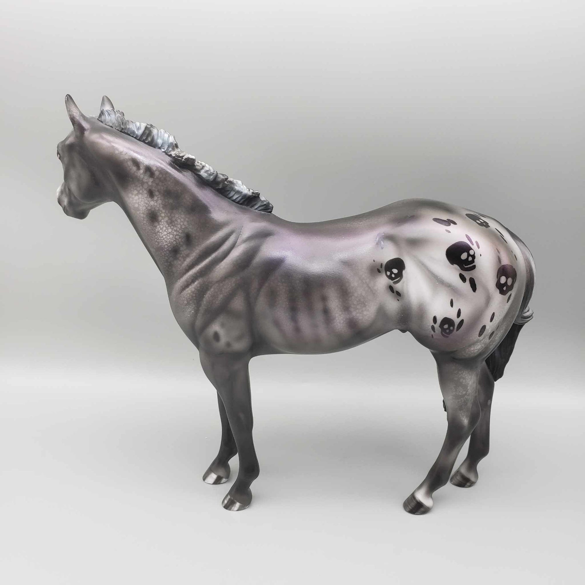 SAMPLE OF Black Vigil - Skull Appaloosa ISH By Julie Keim SAMPLE &amp; OOAK SALE MARCH 2024