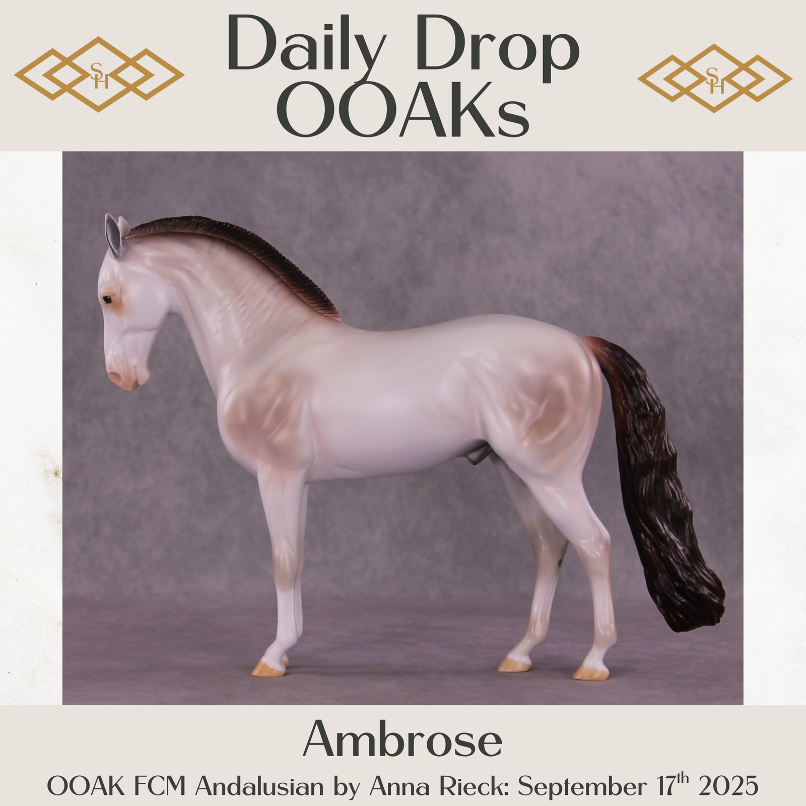 Ambrose OOAK FCM Andalusian by Anna Rieck DDOOAKs25