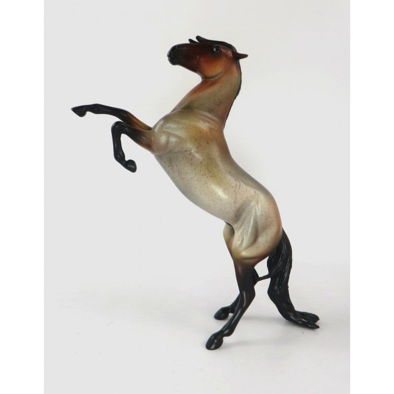 DARK SECRET-OOAK BAY ROAN REARING PEBBLES MUSTANG MODEL HORSE