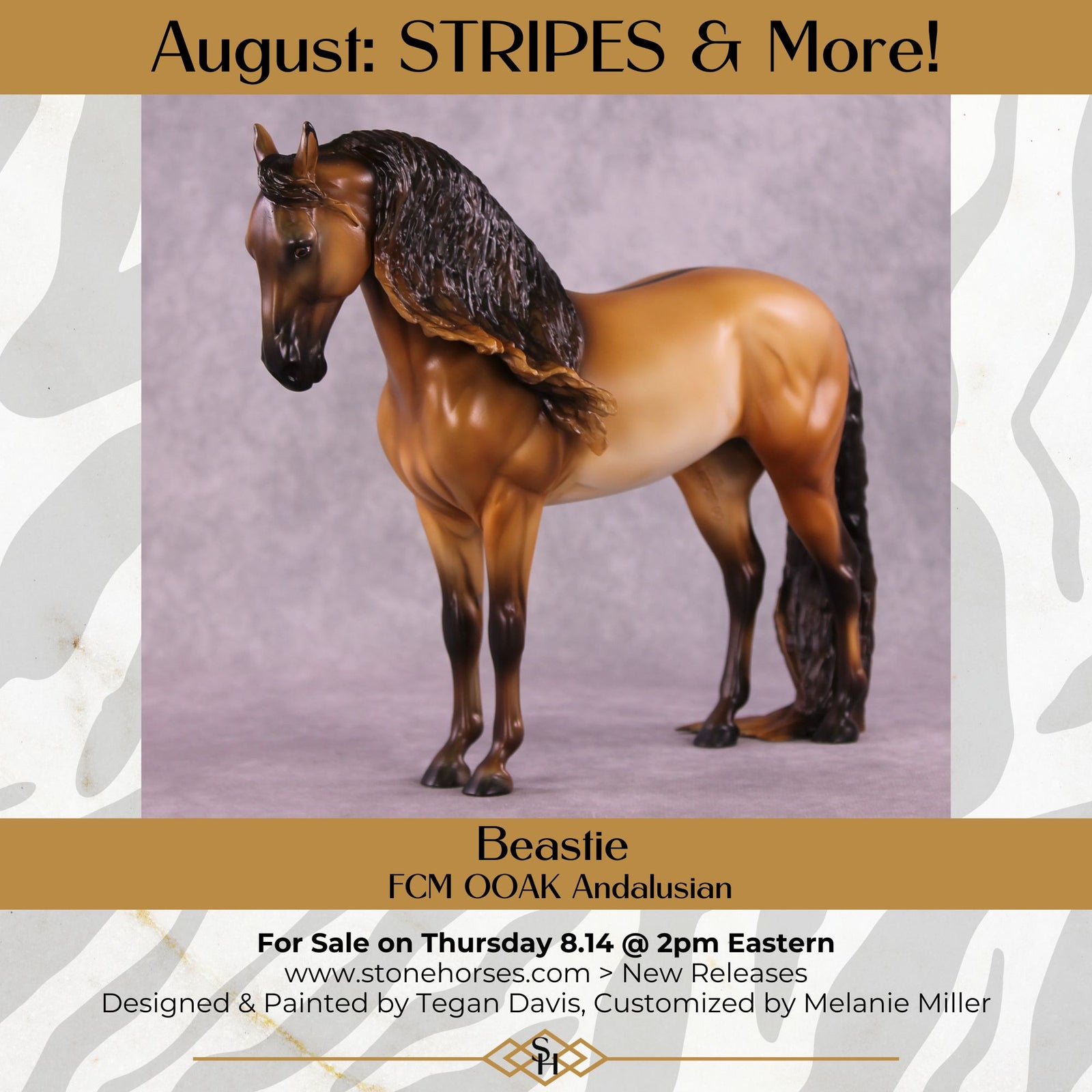 Beastie OOAK FCM Andalusian by Tegan Davis GS825