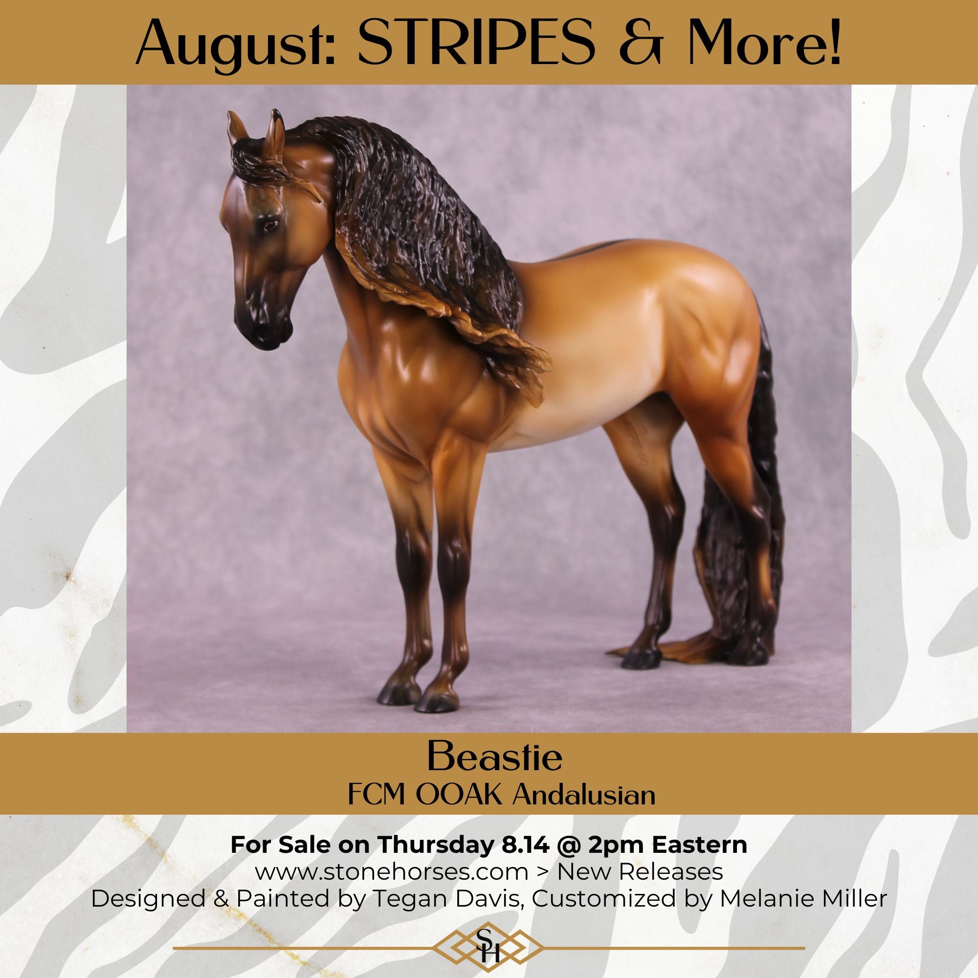 Beastie OOAK FCM Andalusian by Tegan Davis GS825