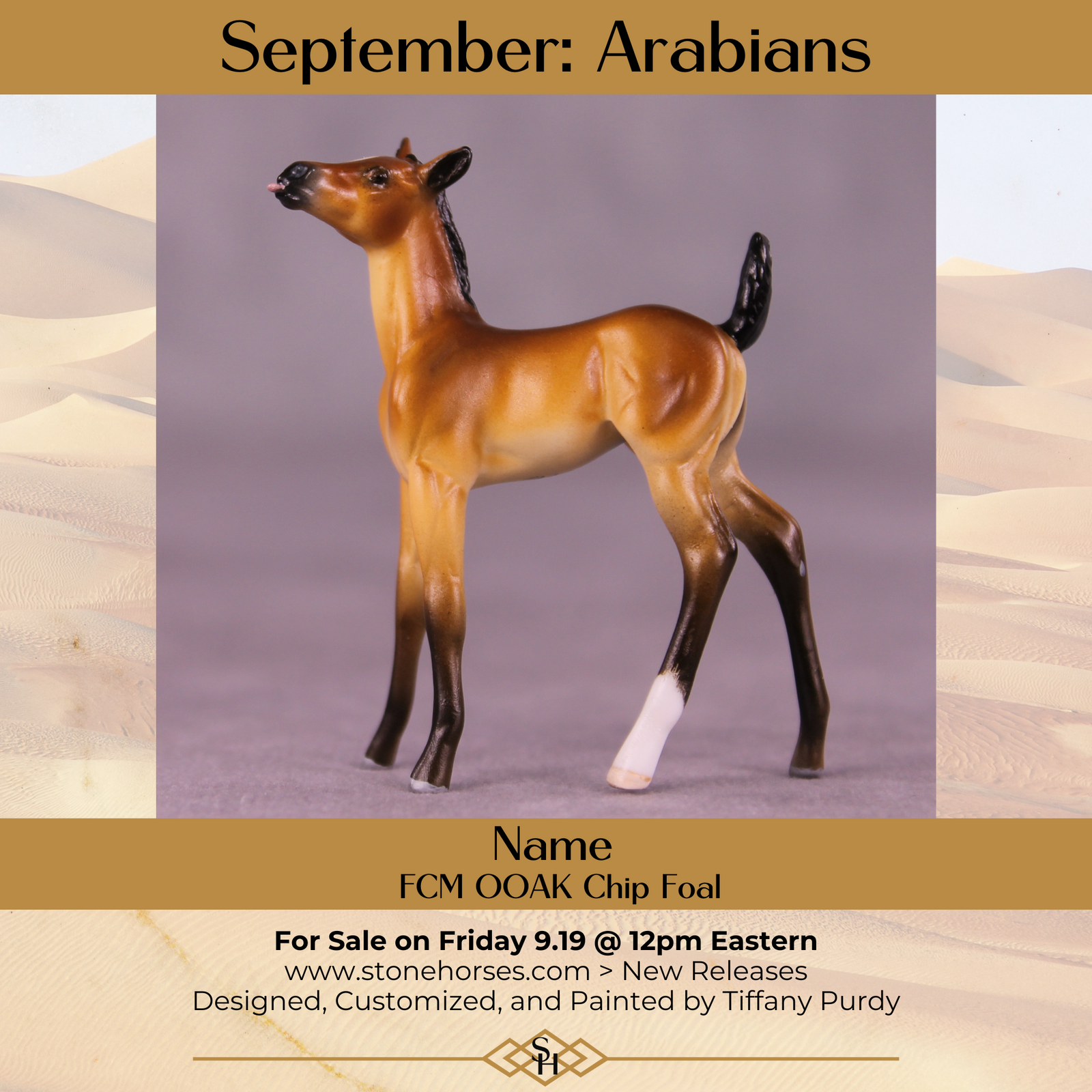 Sassafrass OOAK FCM Chip Foal by Tiffany Purdy GS925