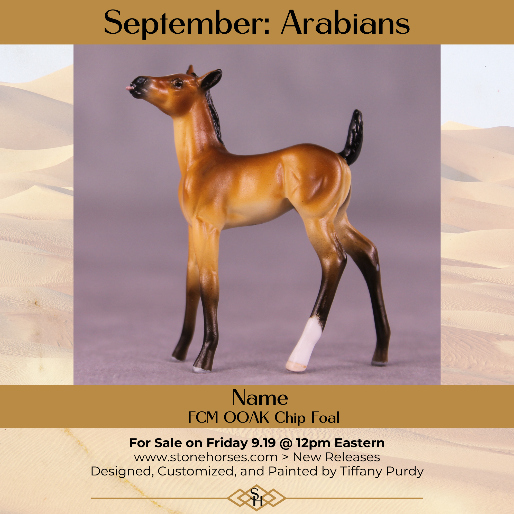 Sassafrass OOAK FCM Chip Foal by Tiffany Purdy GS925