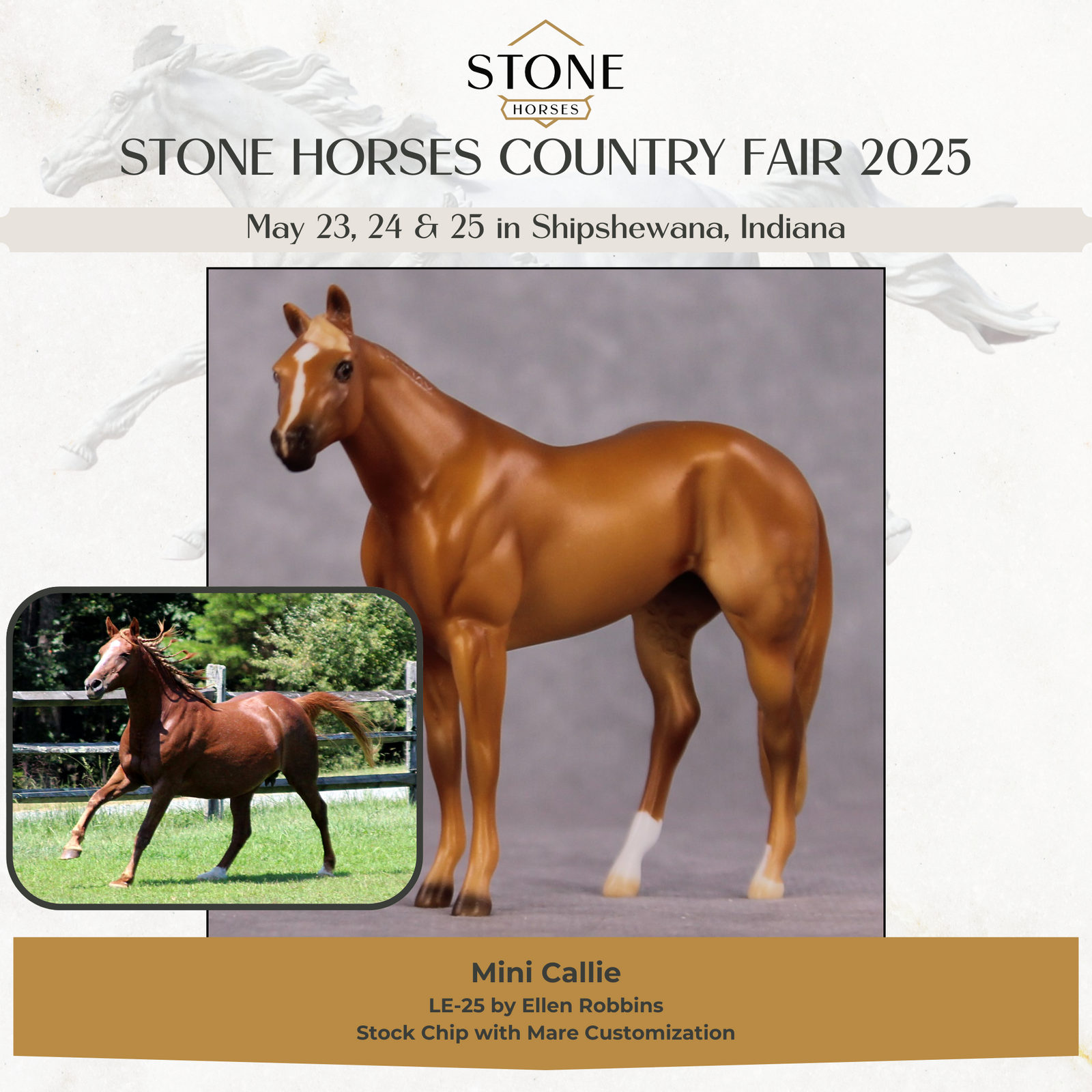 "Mini Callie" LE-7 FCM Stock Chip By Ellen Robbins SHCF25 Dinner Model