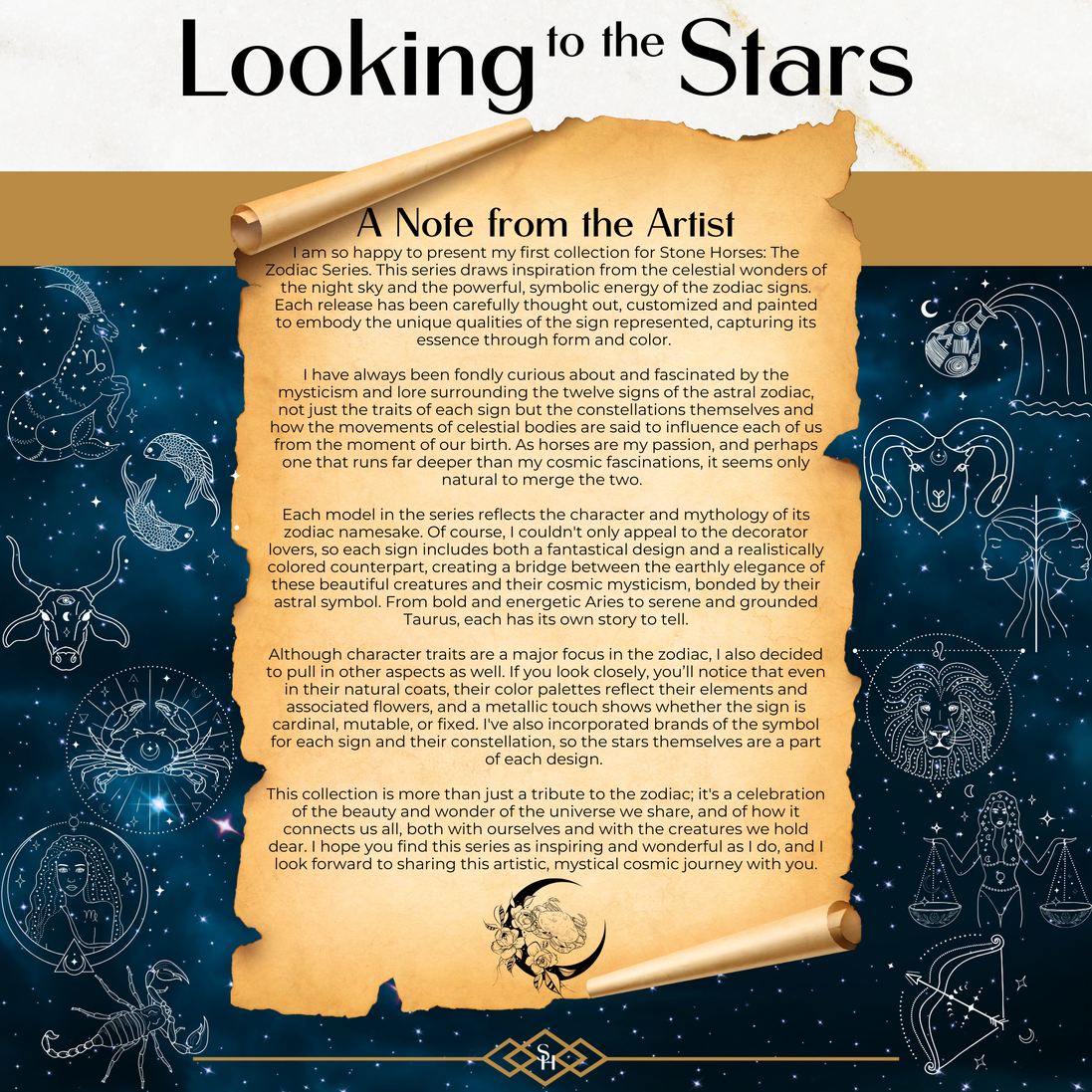"Alikdora" LE-10 Purple Stars & Nebula Deco Mule By Ashley Palmer Zodiac Series: Aquarius ZS25