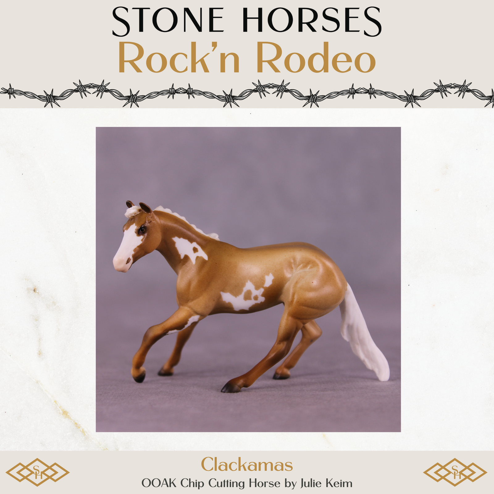 Clackamas OOAK Chip Cutting Horse by Julie Keim Special Chip Drop