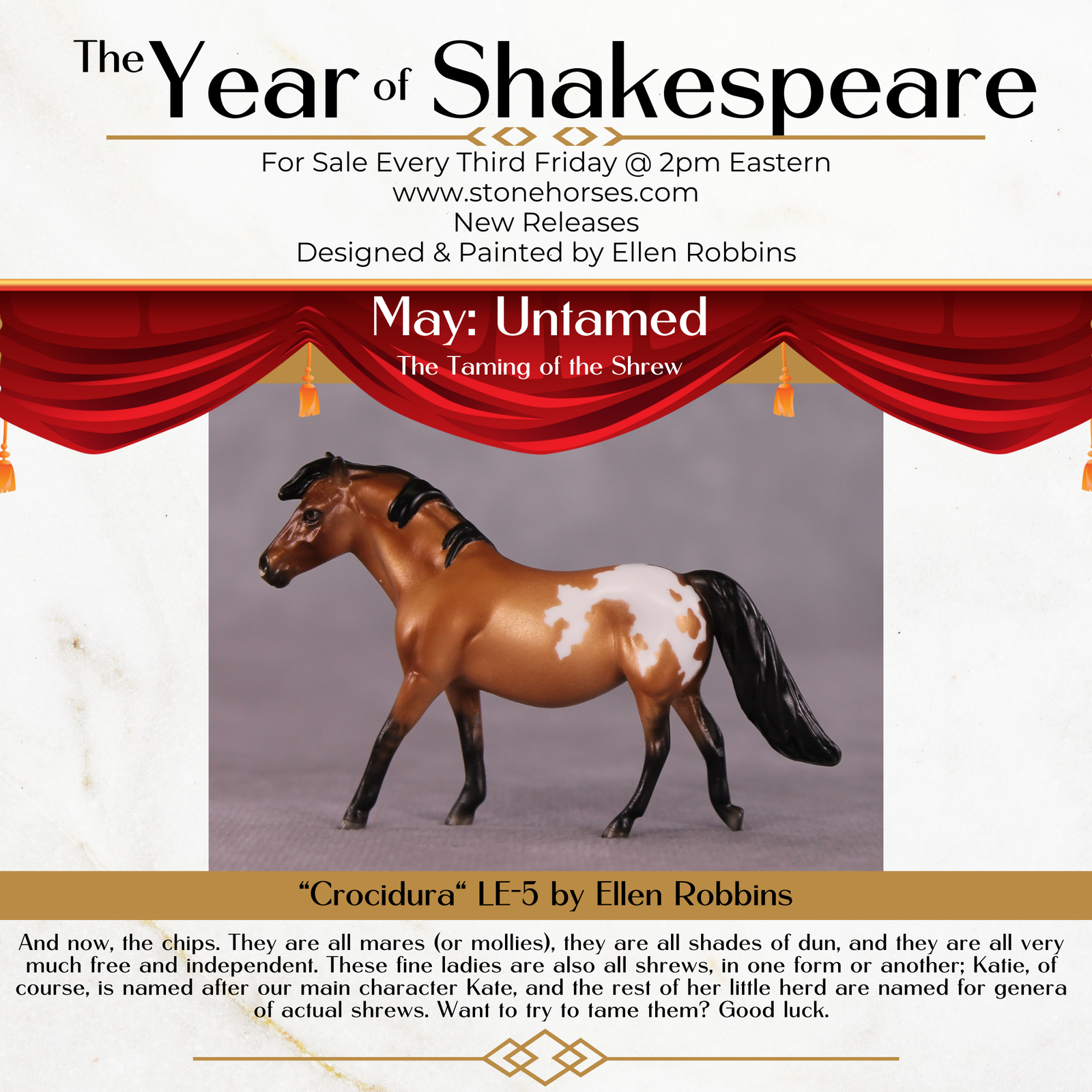 "Crocidura" LE-5 Pony Chip Mare By Ellen Robbins CL25