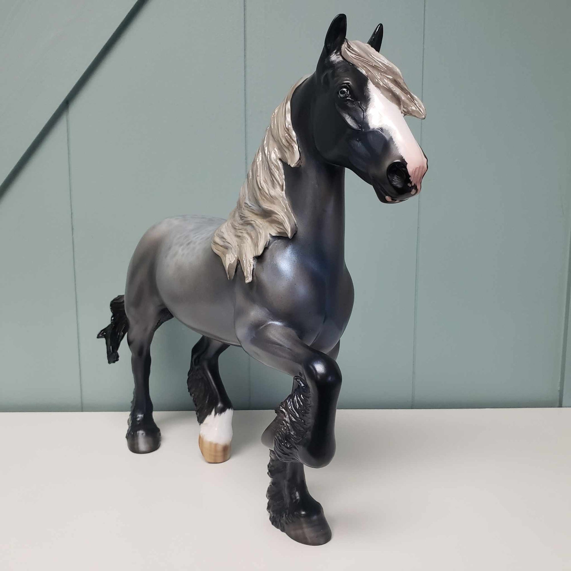 Gordon OOAK Silver Blue Roan Trotting Drafter By Angela Marleau Best Offer 3/5/24