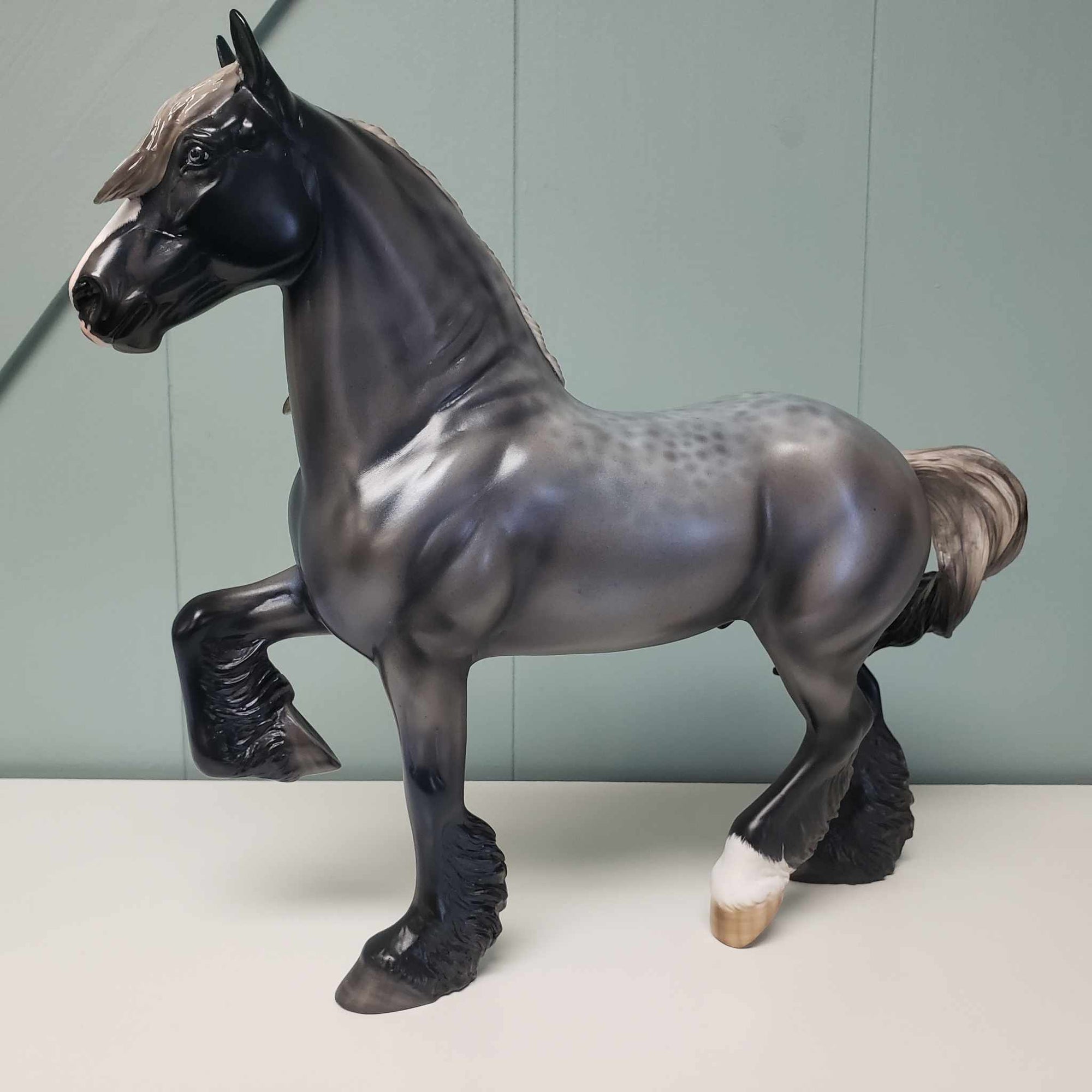 Gordon OOAK Silver Blue Roan Trotting Drafter By Angela Marleau Best Offer 3/5/24