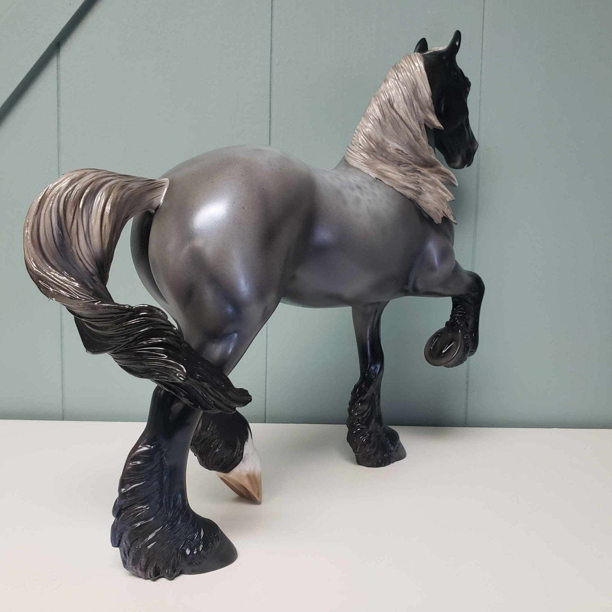 Gordon OOAK Silver Blue Roan Trotting Drafter By Angela Marleau Best Offer 3/5/24