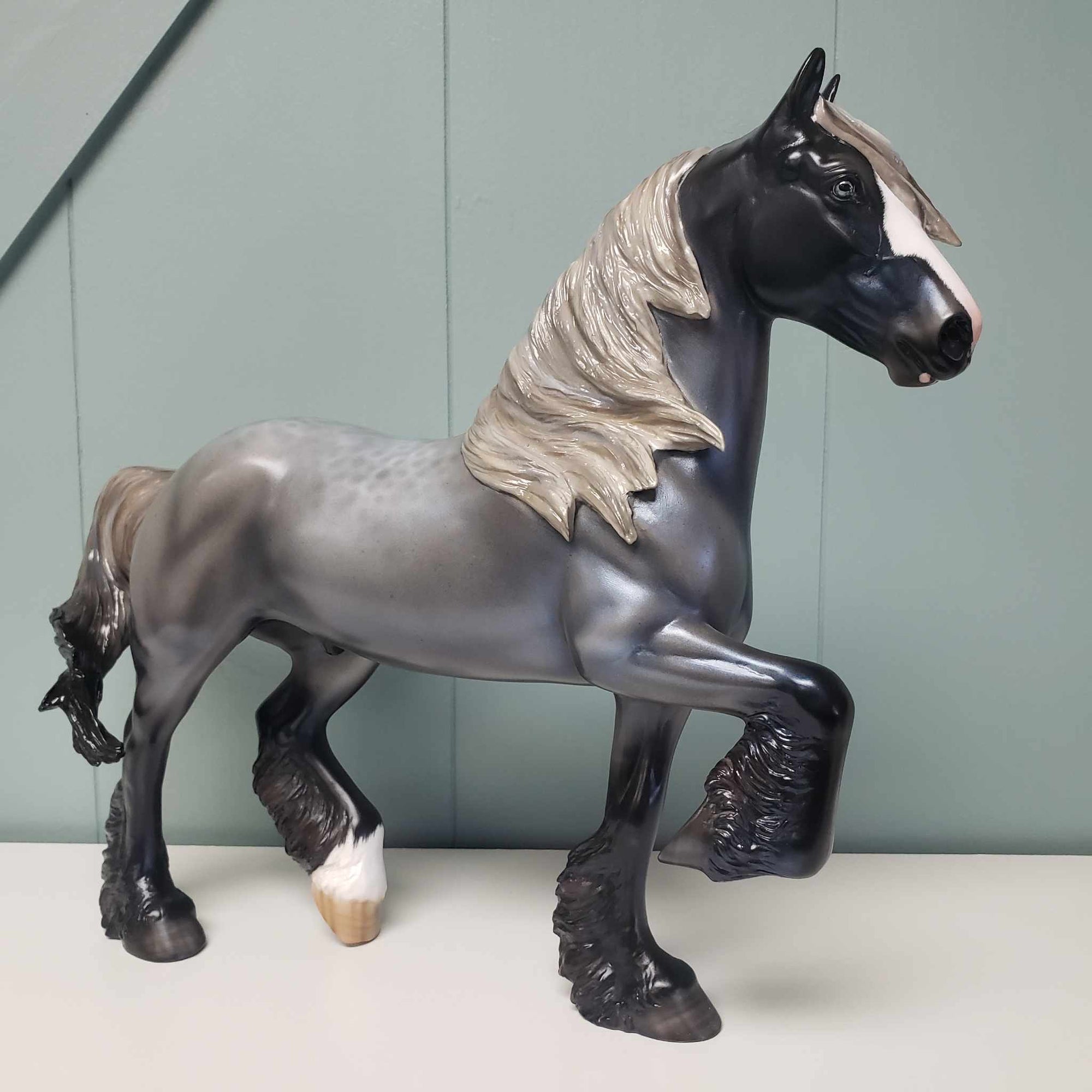 Gordon OOAK Silver Blue Roan Trotting Drafter By Angela Marleau Best Offer 3/5/24