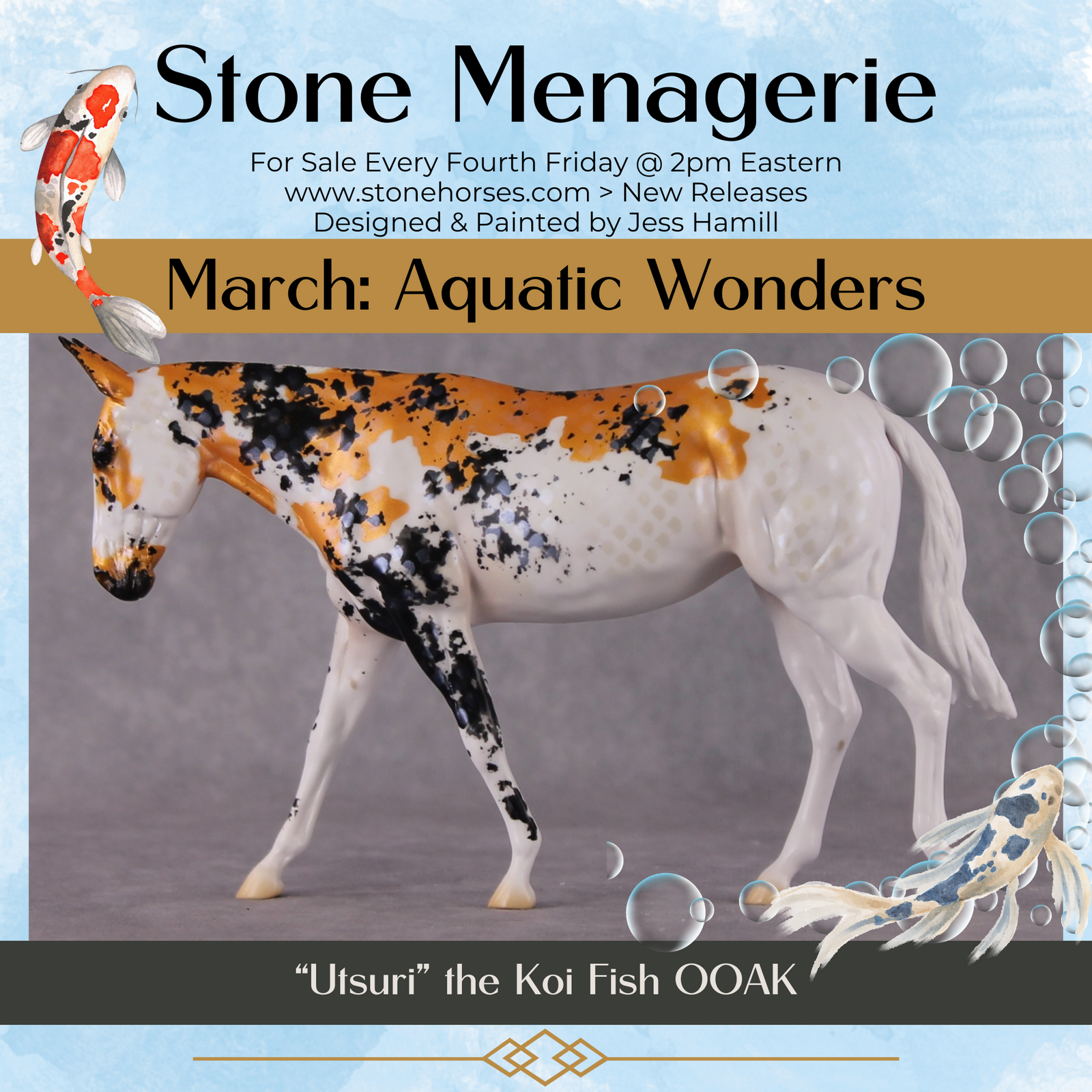 "Utsuri" OOAK Koi Inspired Pebble Mule by Jess Hamill