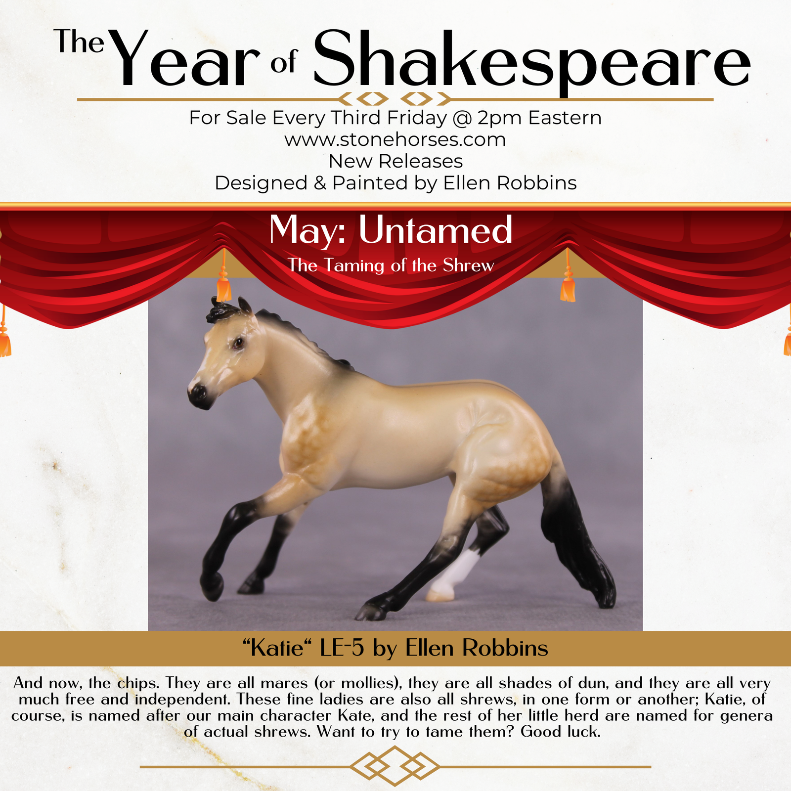 "Katie" LE-5 Cutter Chip Mare By Ellen Robbins CL25