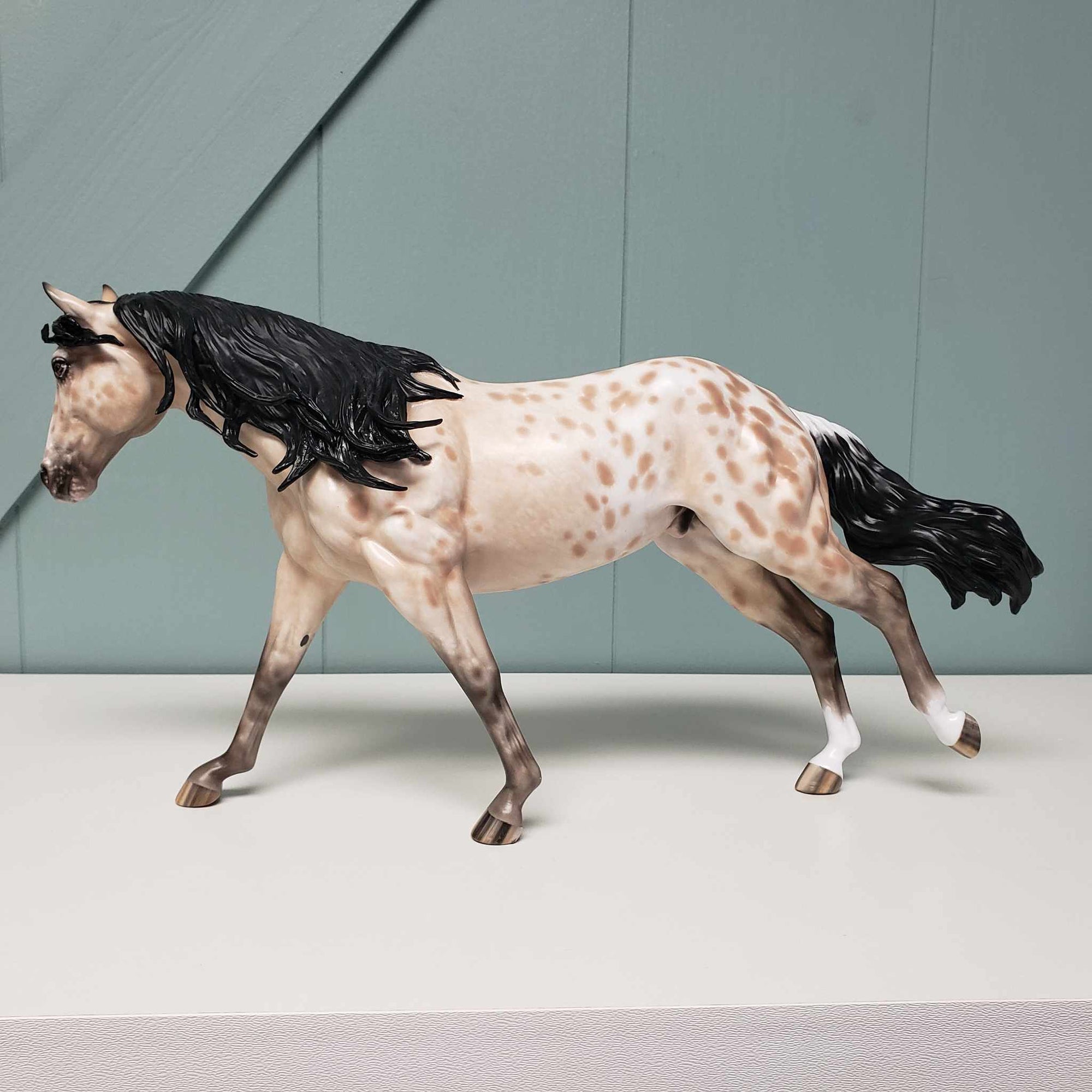 Swanky OOAK Appaloosa Running Stock Horse By Sheryl Leisure Best Offers 2/5/24
