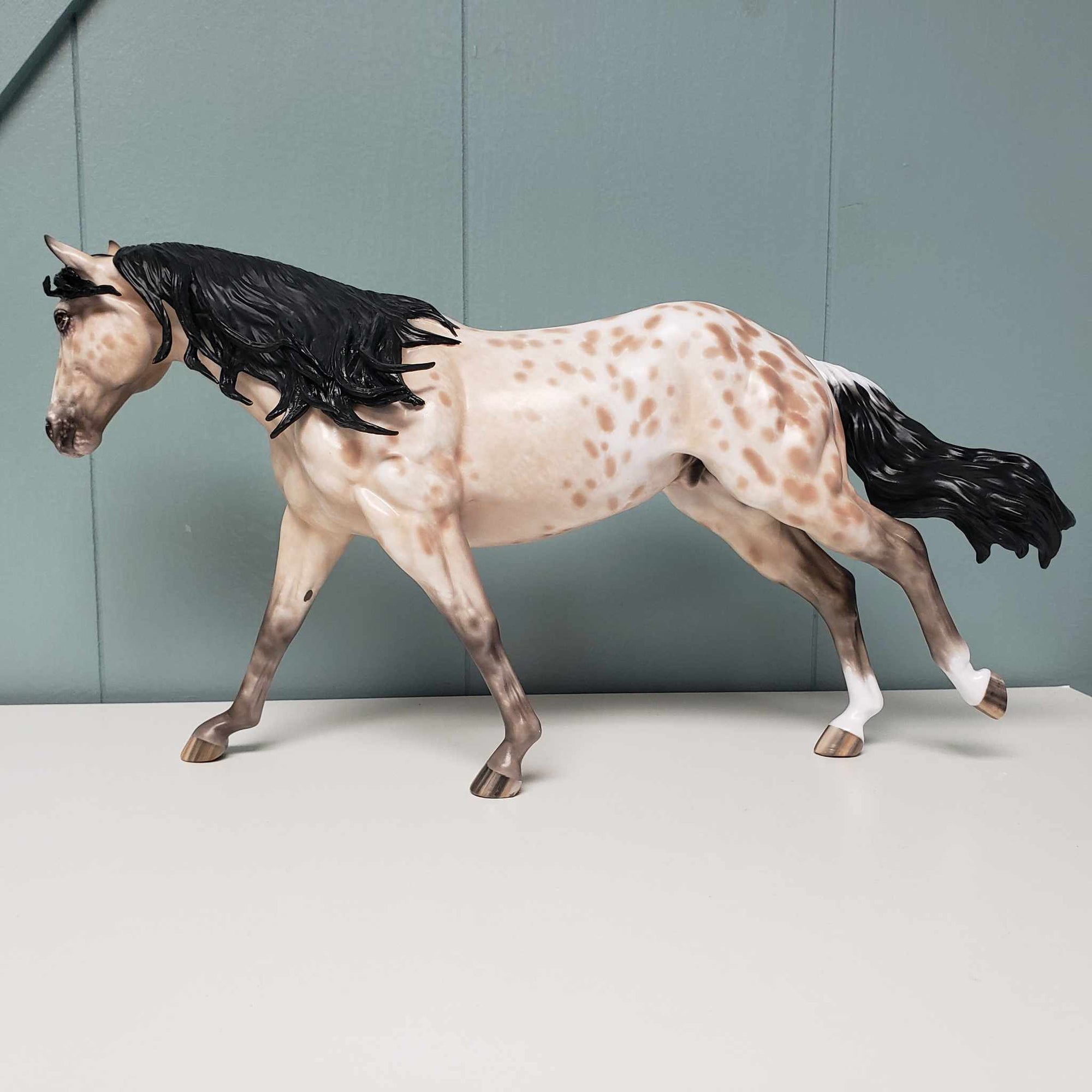 Swanky OOAK Appaloosa Running Stock Horse By Sheryl Leisure Best Offers 2/5/24