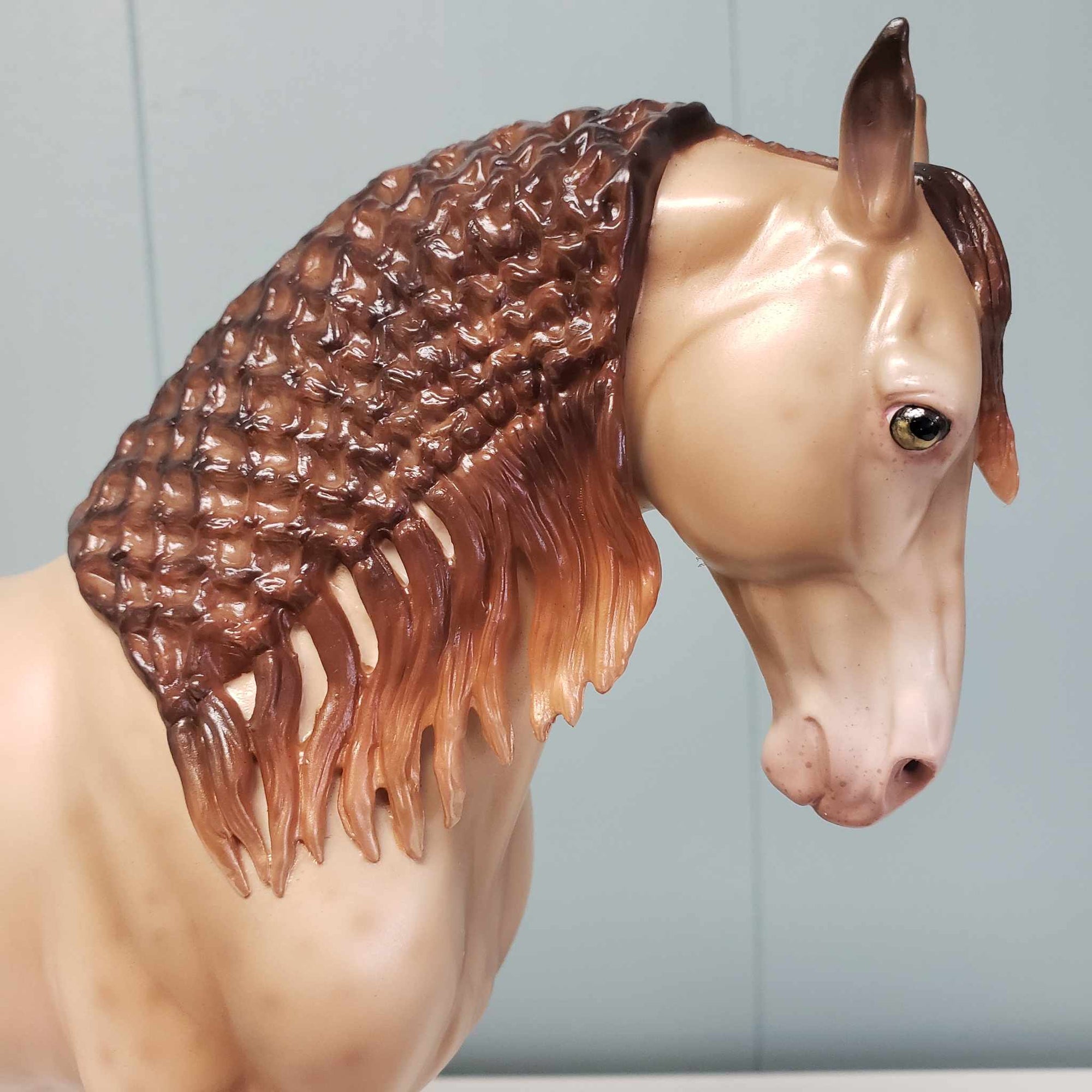 Brave OOAK Amber Champagne with Reverse Dapples Custom Andalusian By Ashley Palmer