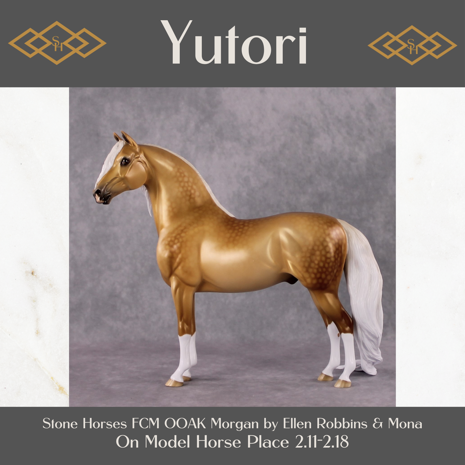 "Yutori" OOAK FCM Stone Horses - Palomino Morgan by Ellen Robbins & Matt Best Offer 02/18/2025