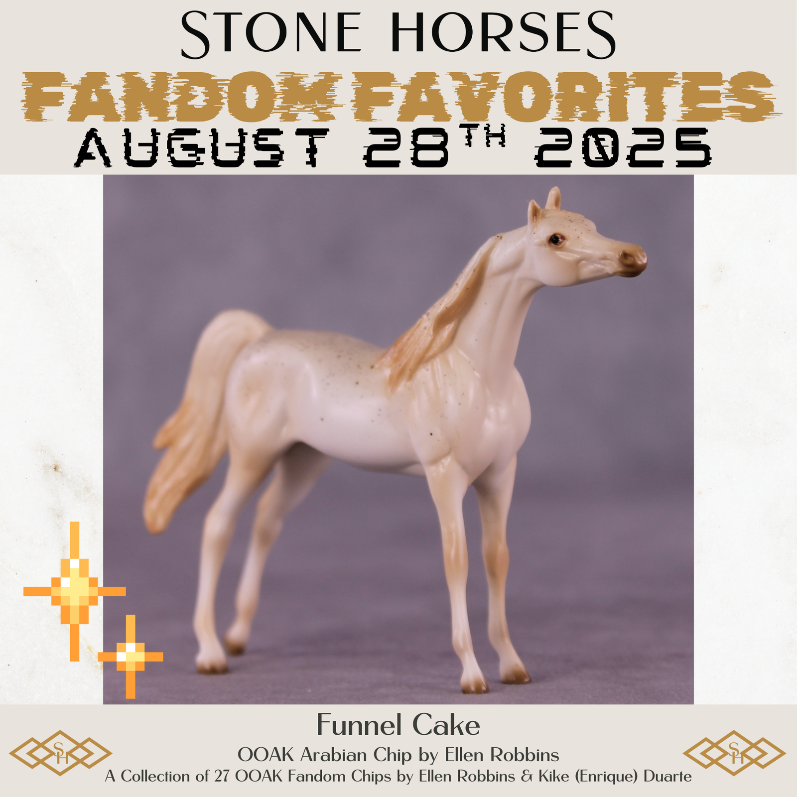 Funnel Cake OOAK Chip Arabian by Ellen Robbins SCD25