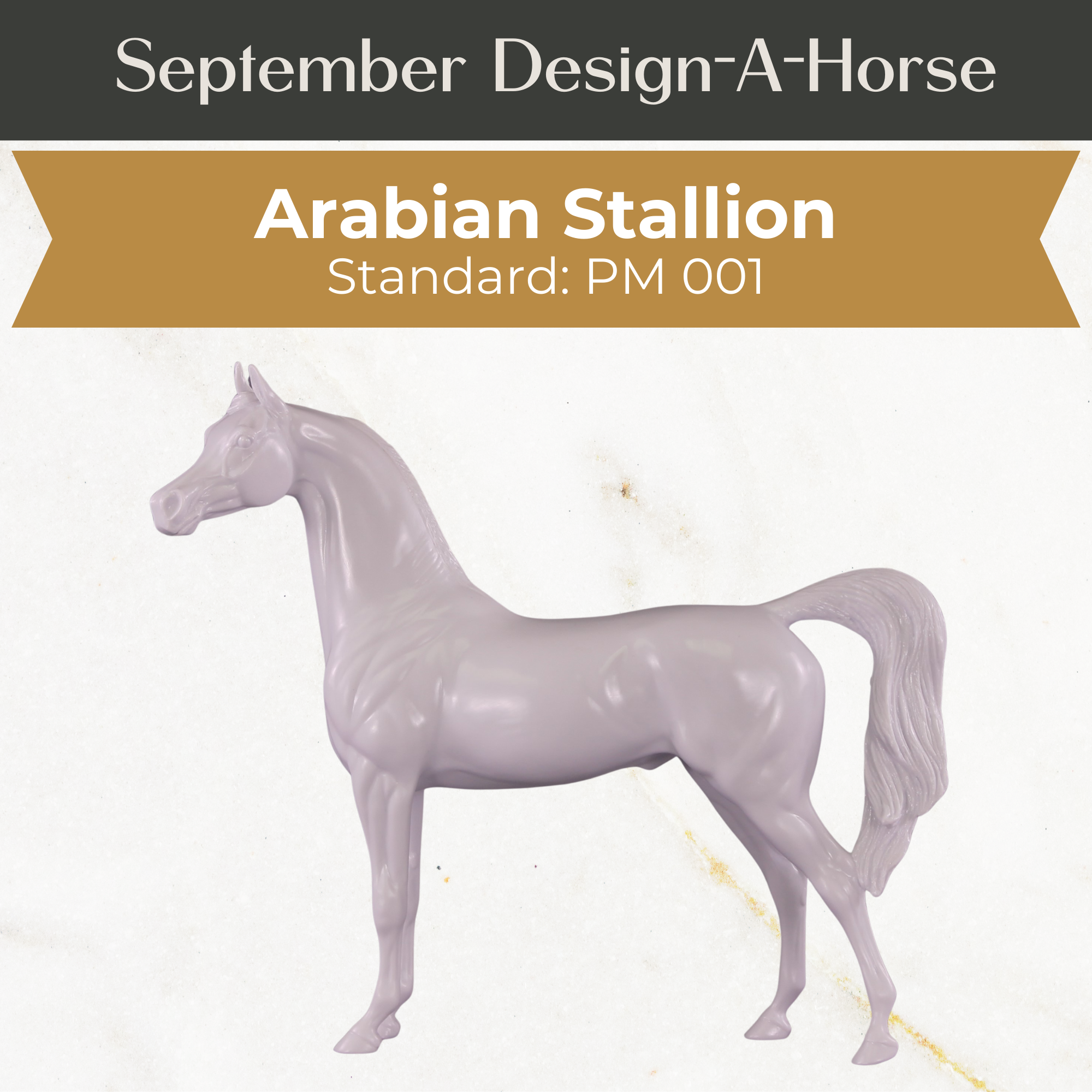 Design-A-Horse Stone Arabian Stallion PM001 - September release 2025