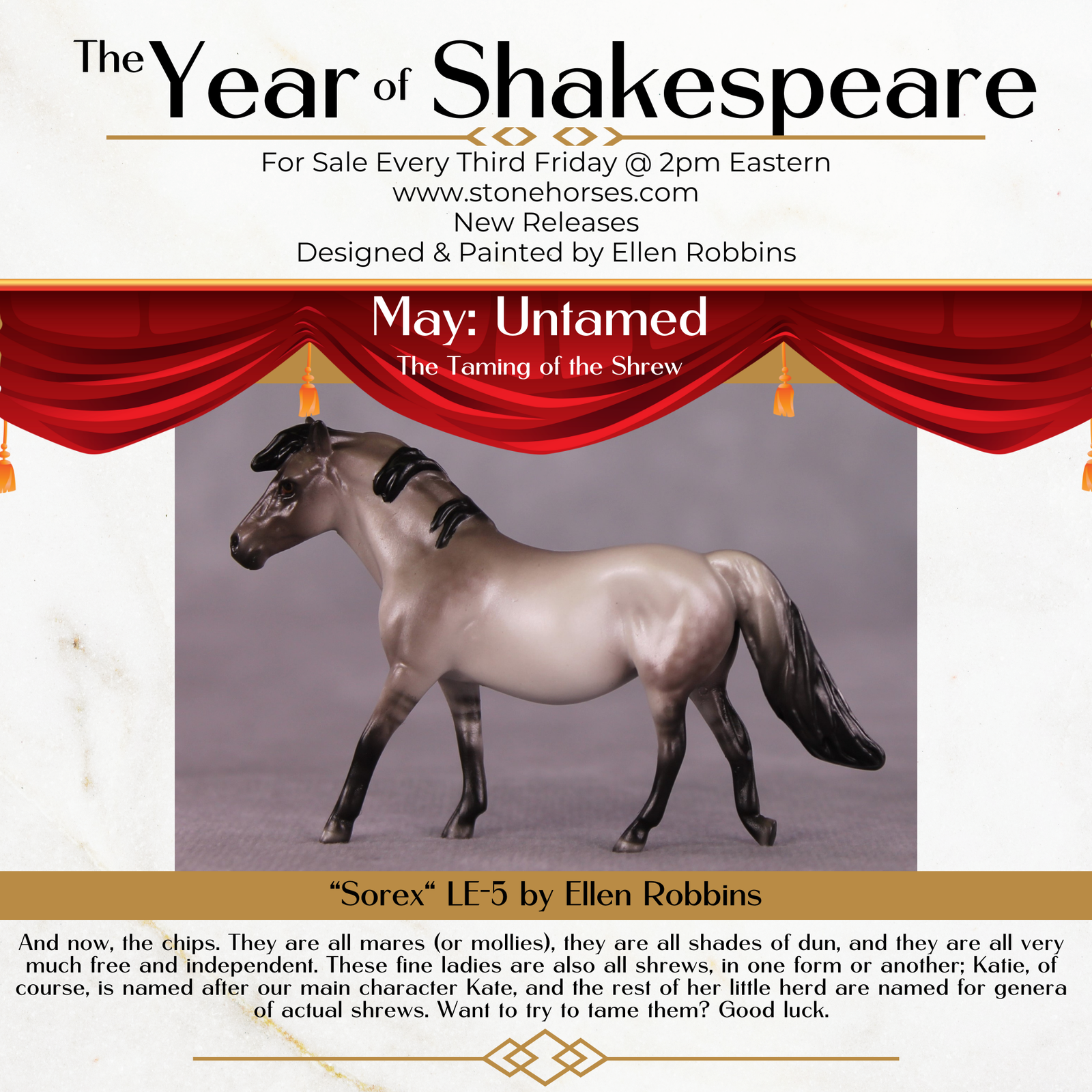 "Sorex" LE-5 Pony Chip Mare By Ellen Robbins CL25