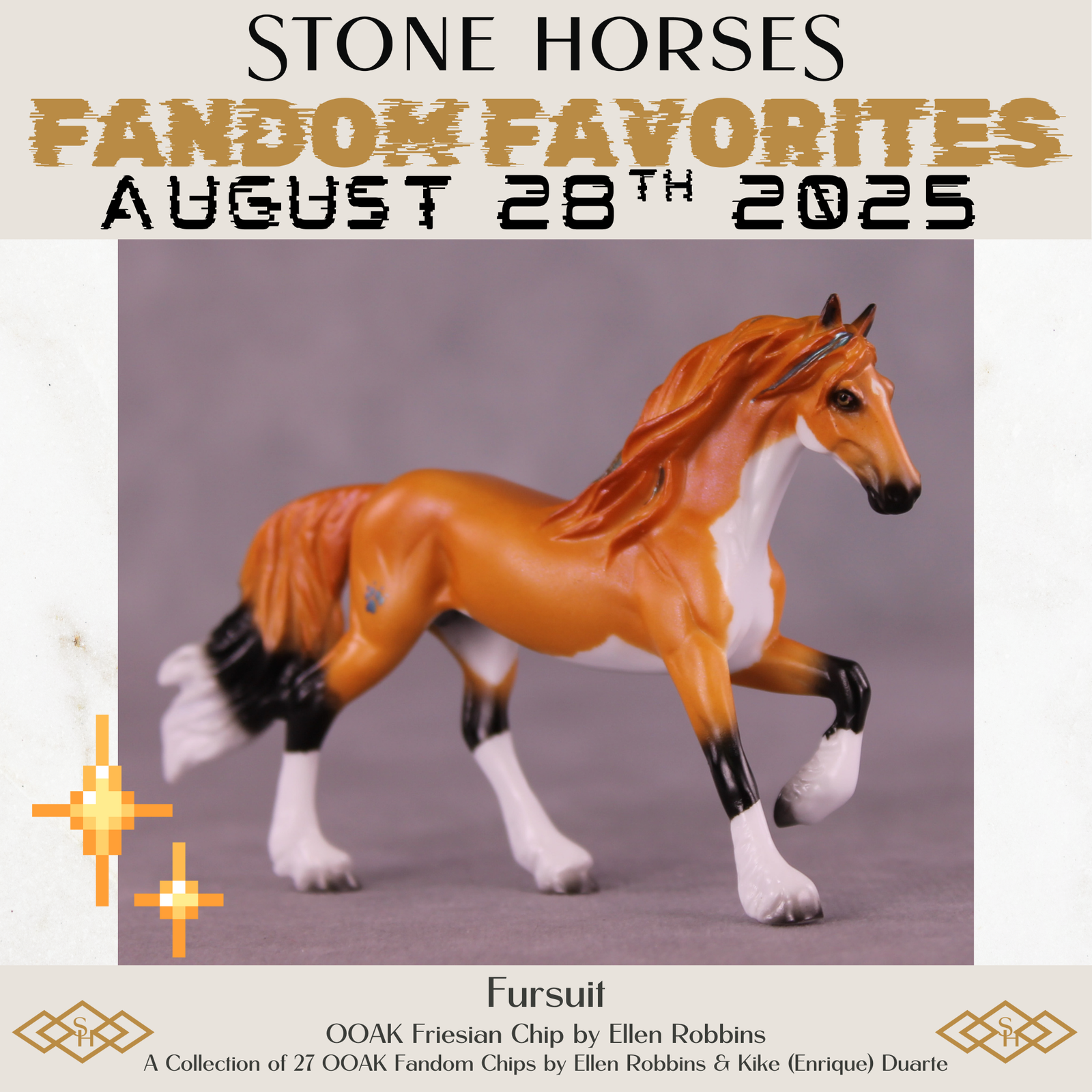 Fursuit OOAK Chip Friesian by Ellen Robbins SCD25