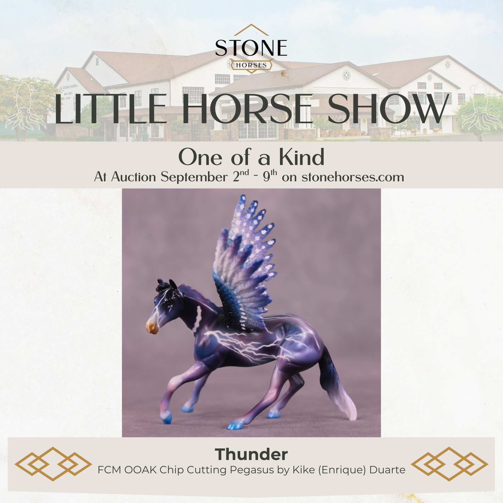 Thunder OOAK Chip Cutting Horse by Kike (Enrique) Duarte Auction LHS25 09/09/2025