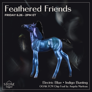 Electric Blue OOAK FCM Chip Foal by Angela Marleau FTF26