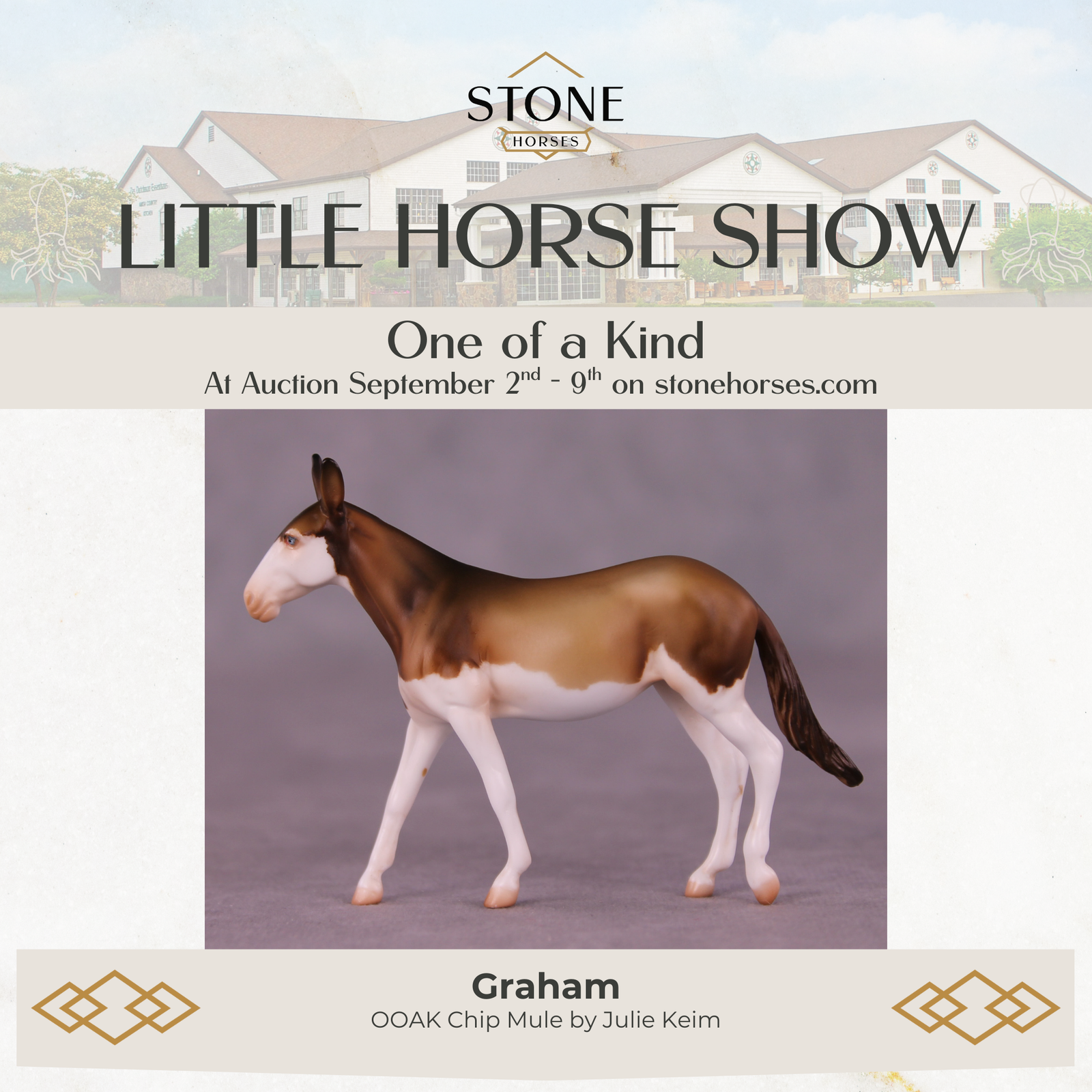 Graham OOAK Chip Mule by Julie Keim Auction LHS25 09/09/2025