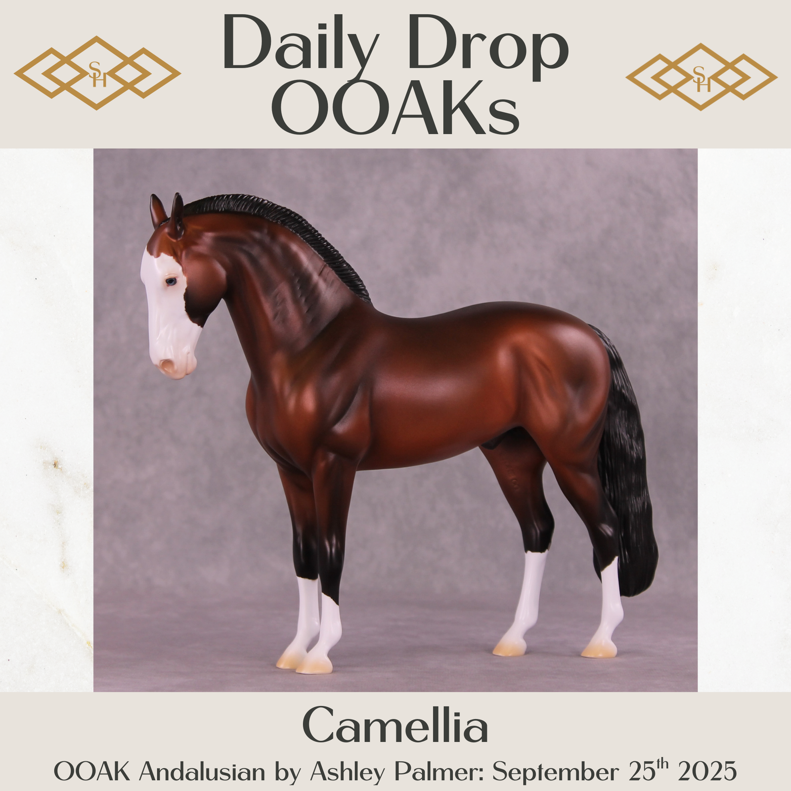 Camellia OOAK FCM Andalusian by Ashley Palmer DDOOAKs25