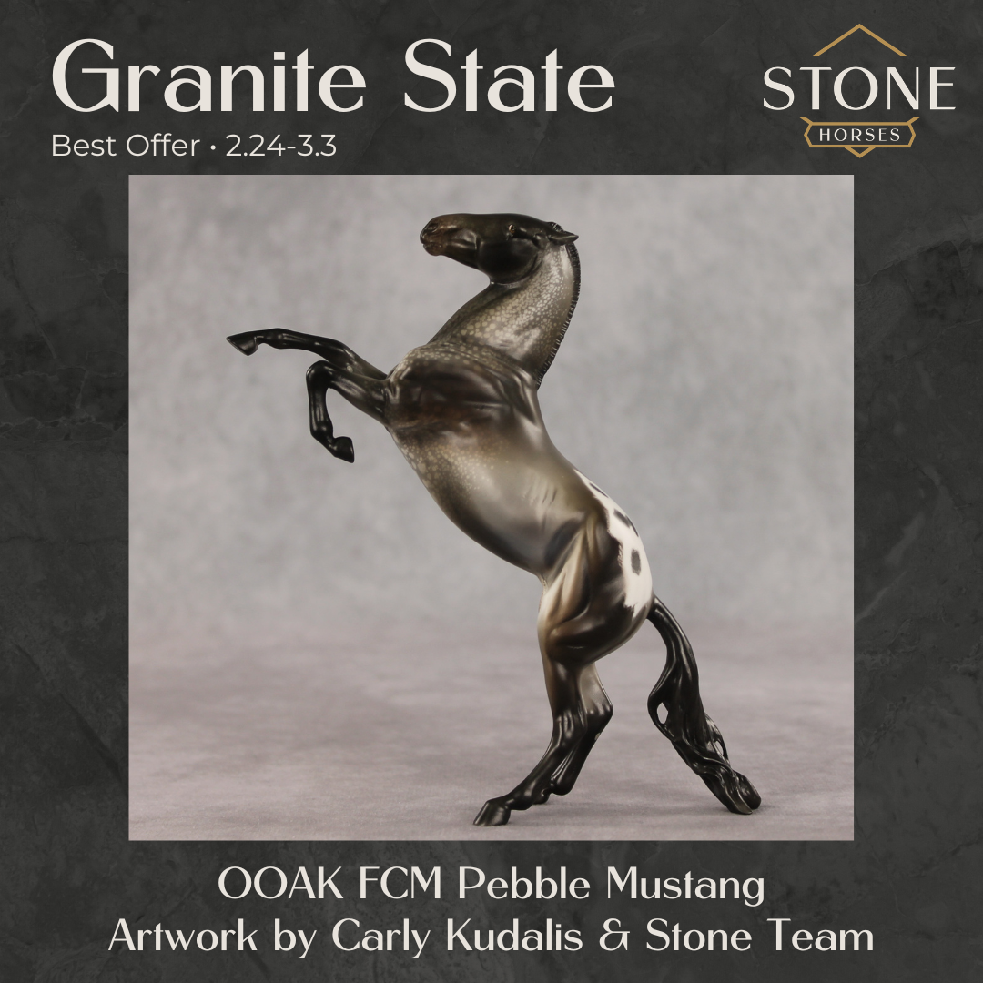 Granite State OOAK FCM Pebble Mustang by Carly Kudalis & Stone Team Best Offer 2.24.2026
