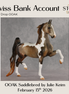 Swiss Bank Account OOAK Saddlebred by Julie Keim DDOOAKs26