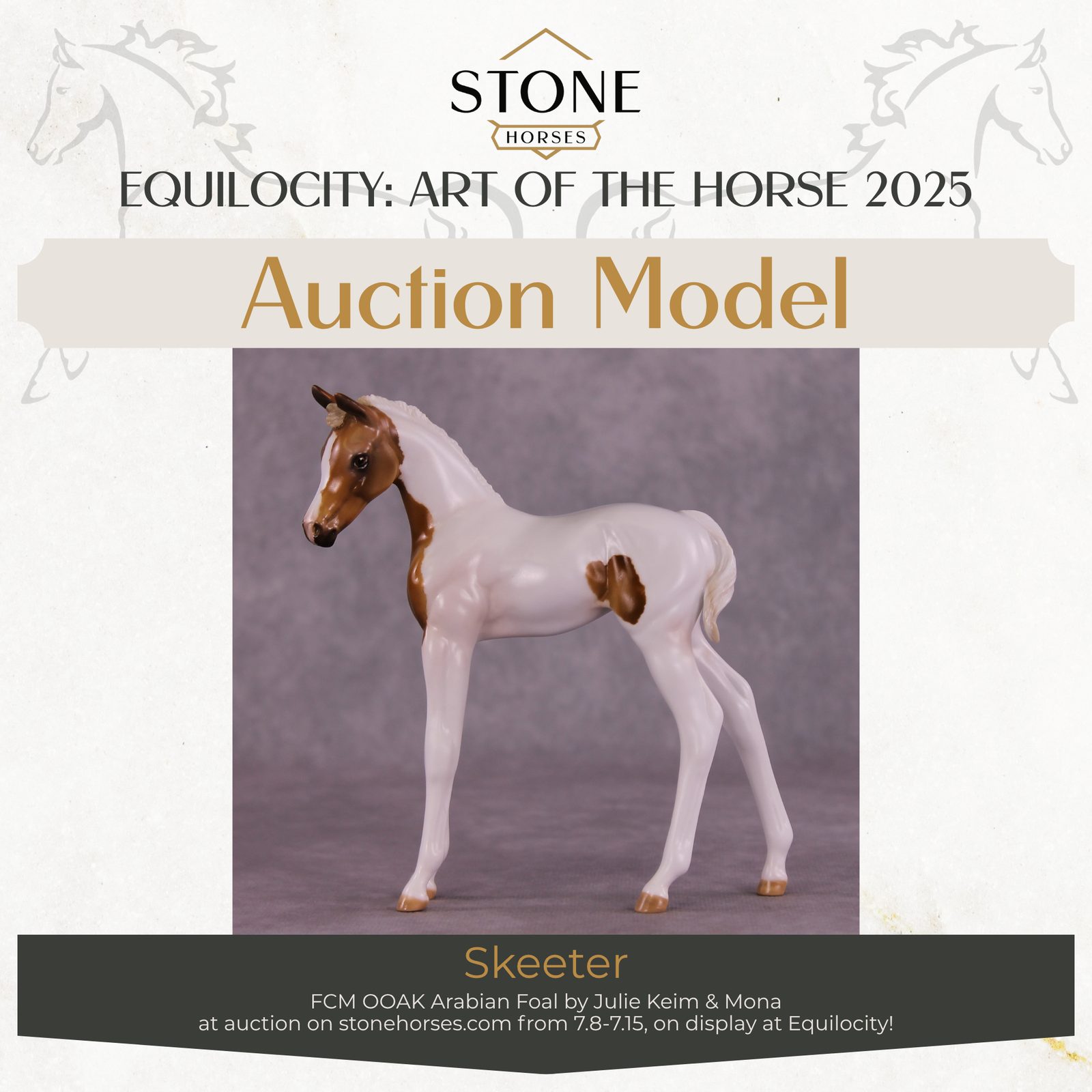 "Skeeter" OOAK FCM Arabian Foal by Julie Keim Auction EQ25 07/15/25