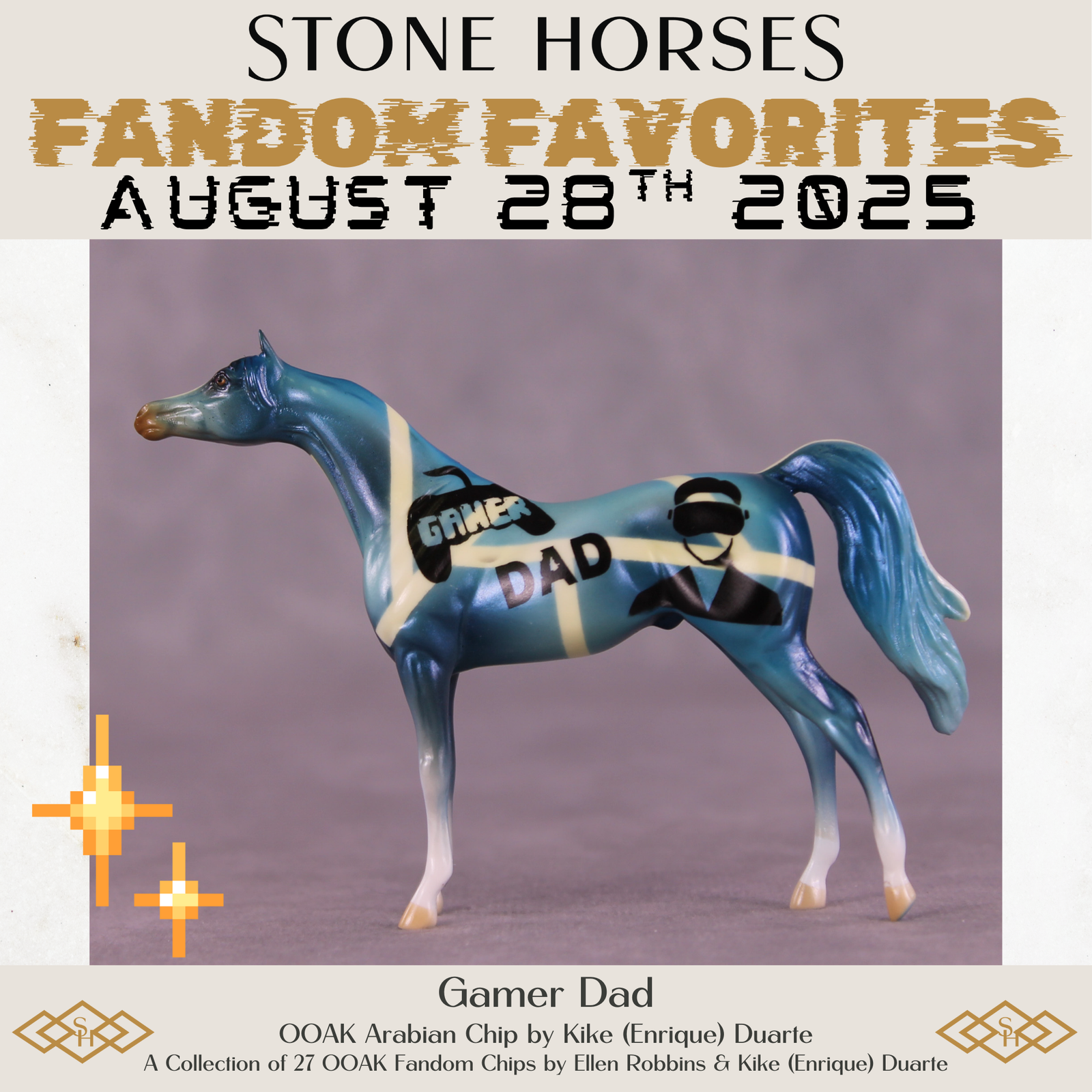 Gamer Dad OOAK Chip Arabian by Kike (Enrique) Duarte SCD25