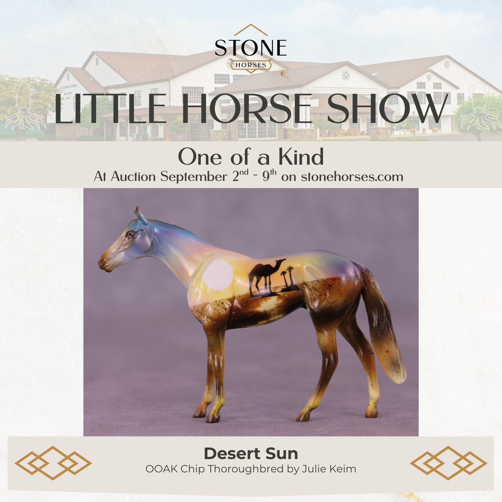 Desert Sun OOAK Chip Thoroughbred by Kike (Enrique) Duarte Auction LHS25 09/09/2025
