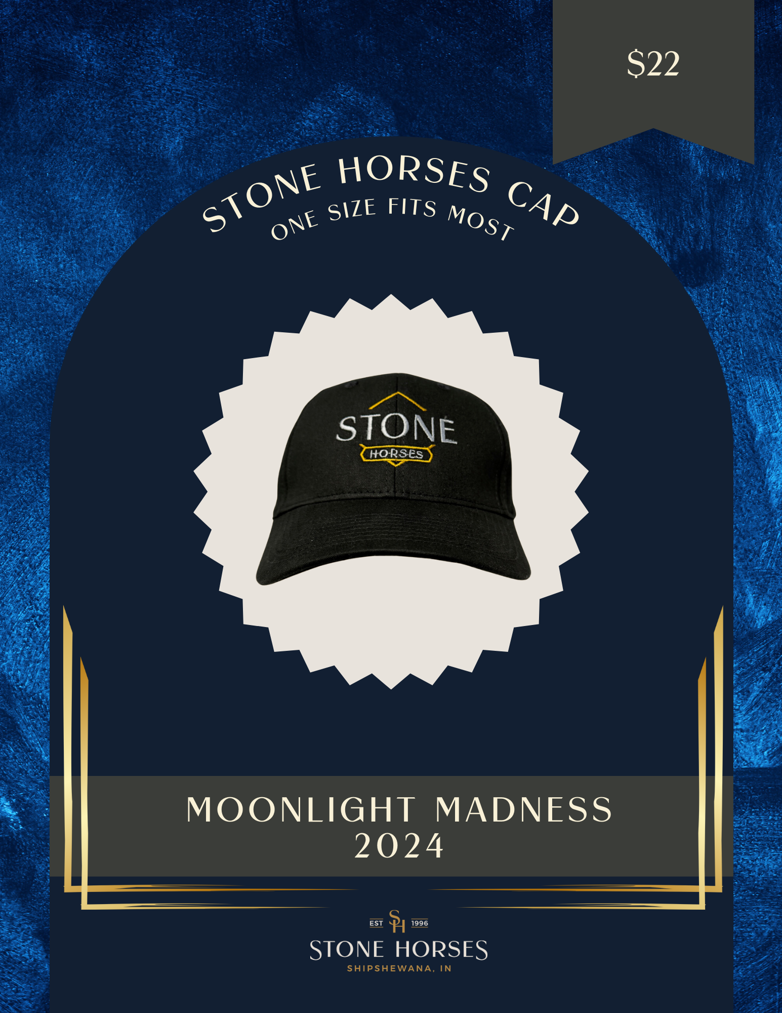 Stone Horses Logo Baseball Cap/Hat - Unisex ~ New at EQ24