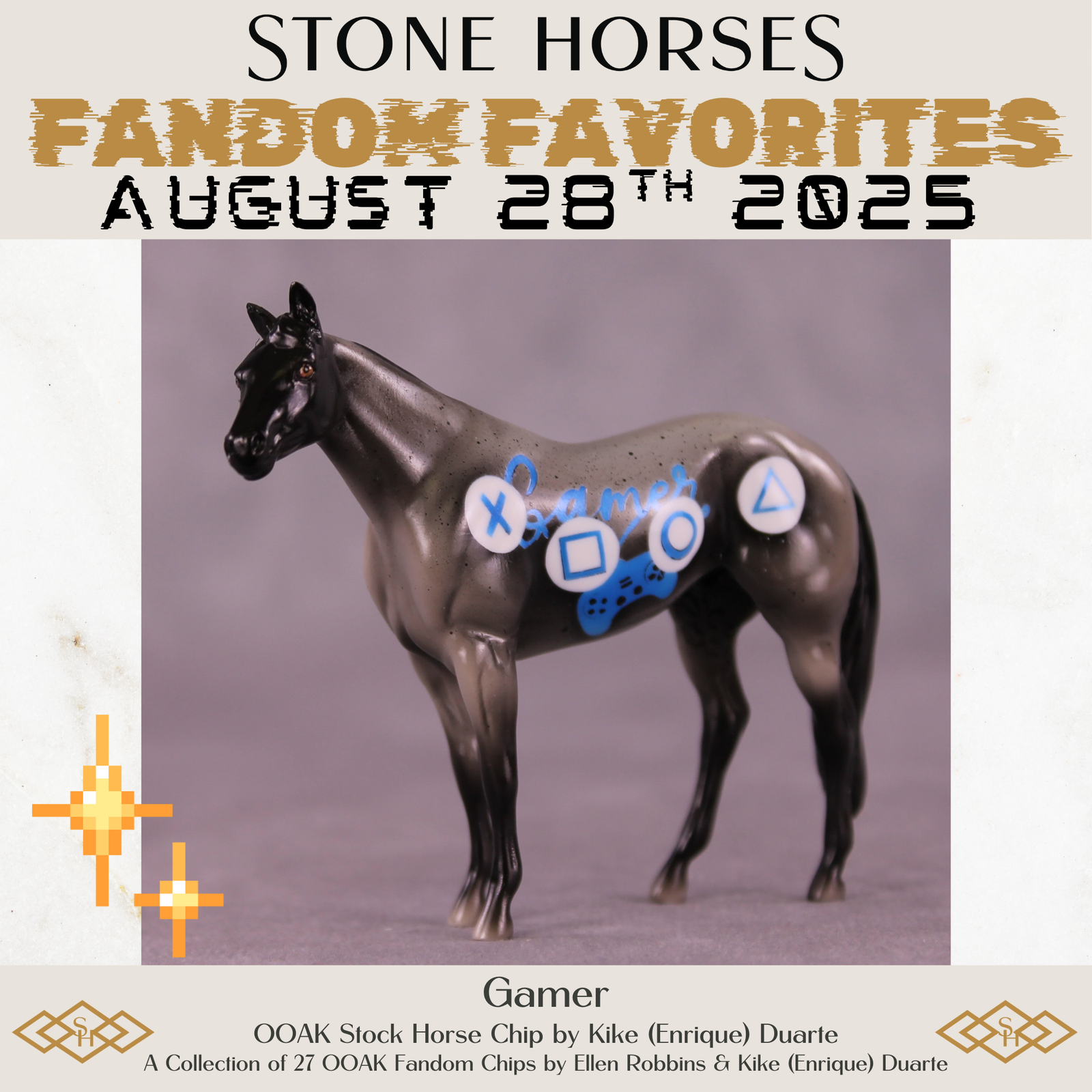 Gamer OOAK Chip Stock Horse by Kike (Enrique) Duarte SCD25
