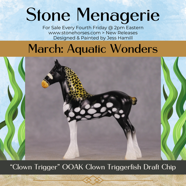 "Clown Trigger" OOAK Glossy Clown Triggerfish Inspired Draft Chip by Jess Hamill