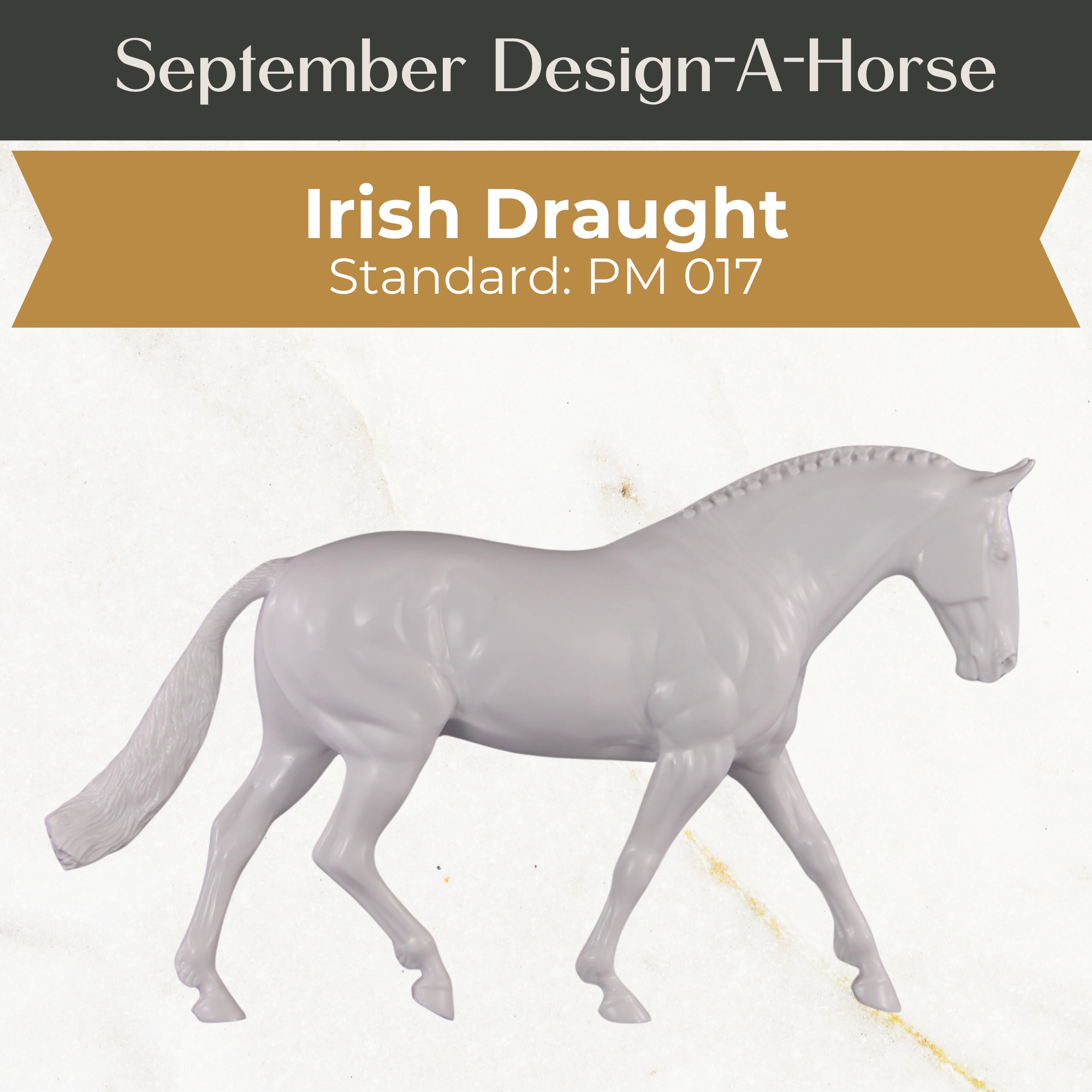 Design-A-Horse Stone Irish Draught Stallion PM017 - September release 2025